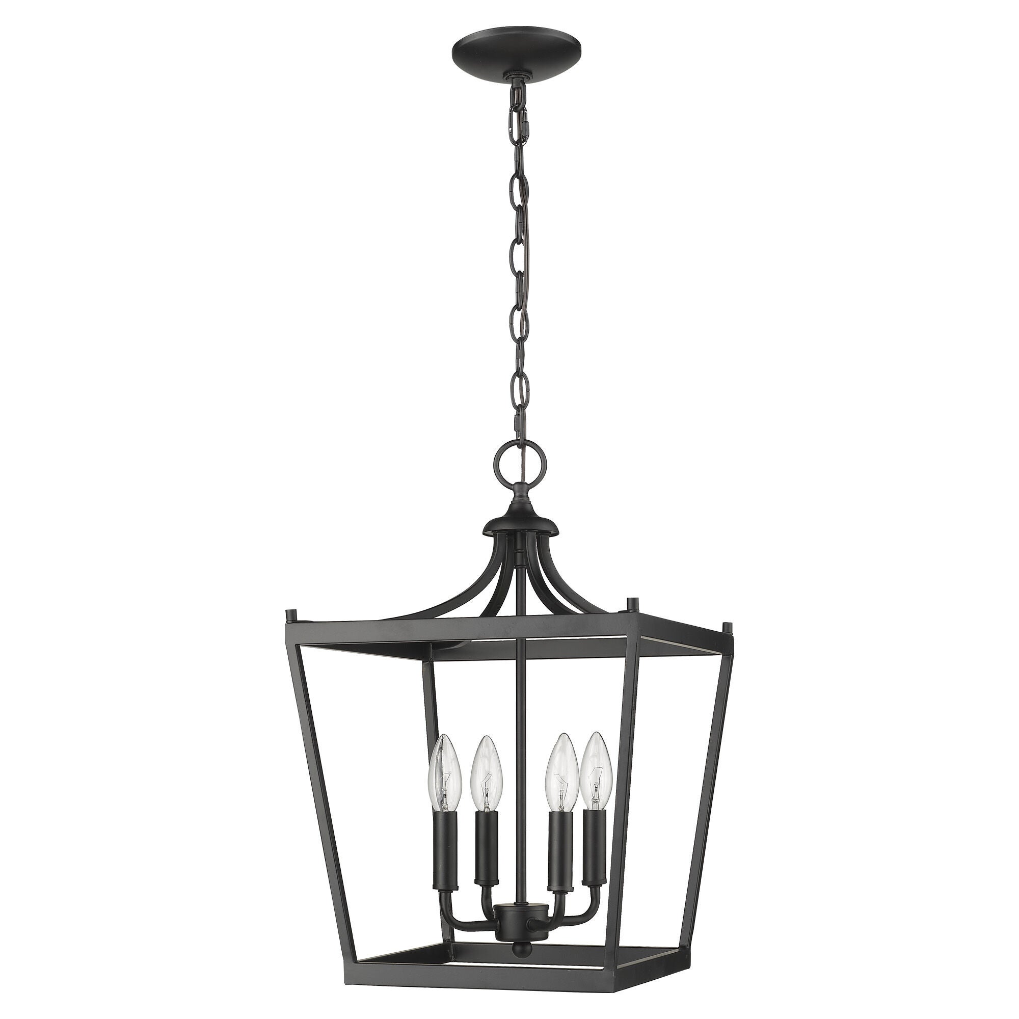 Shown in Matte Black finish and -- glass and -- shade