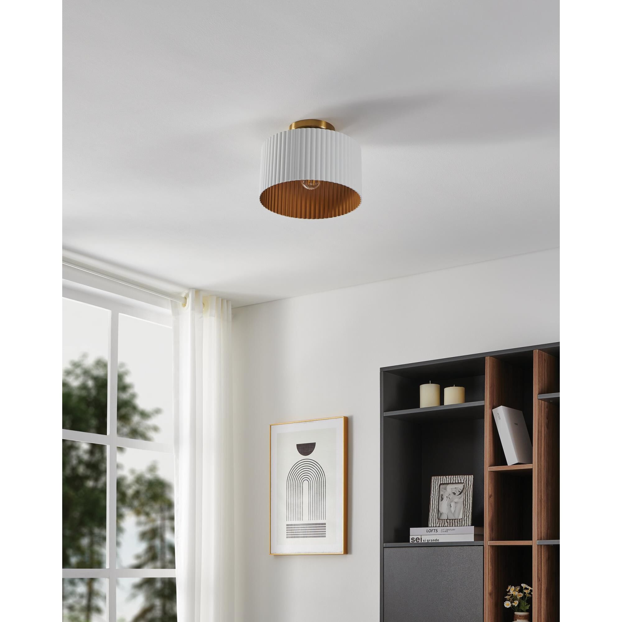 Leilani 11 Inch Semi Flush Mount by Eglo Lighting