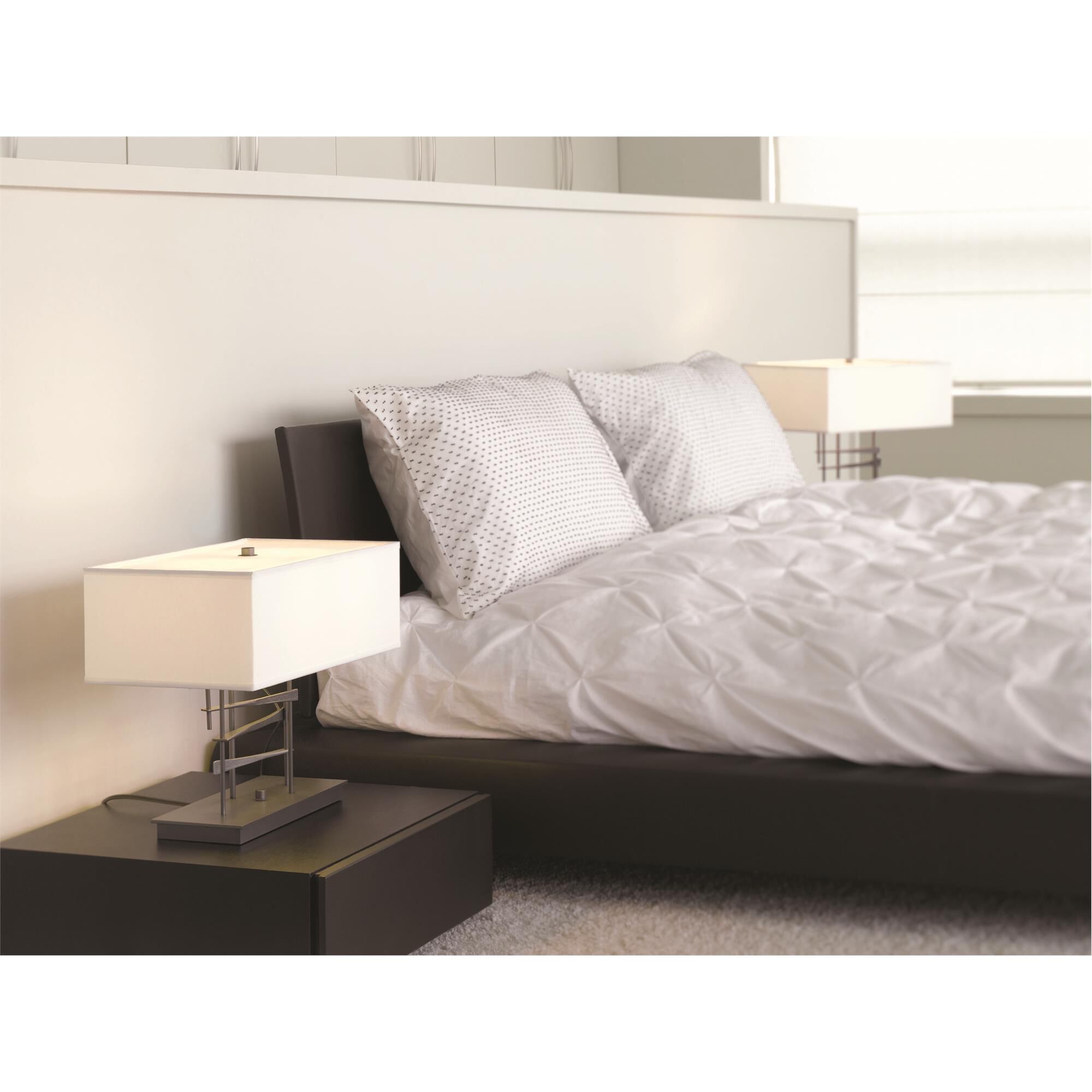 Shown in Dark Smoke finish and Flax shade