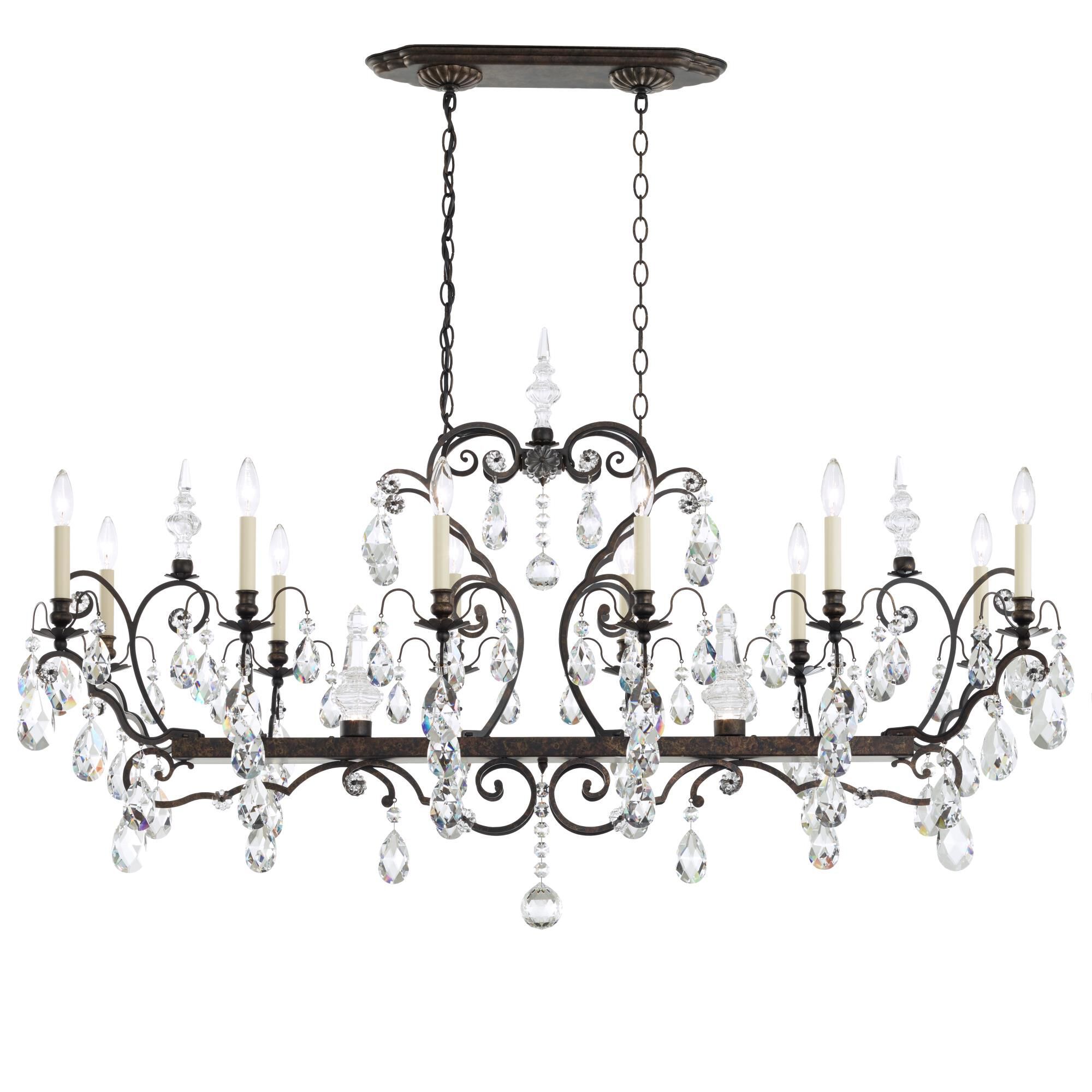 Renaissance 56 Inch 12 Light Chandelier by Schonbek