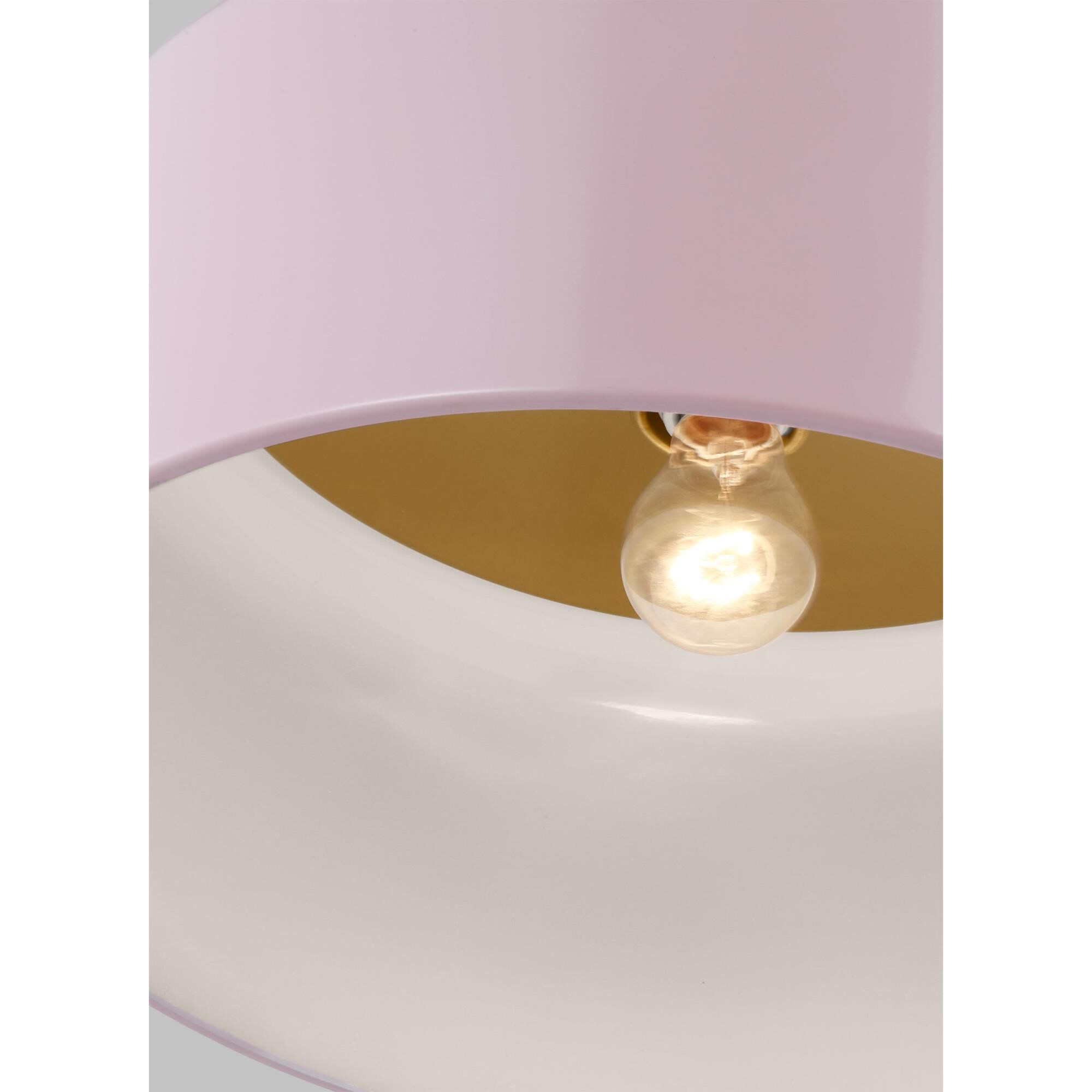 Shown in Rose finish and Rose glass and Rose Steel shade