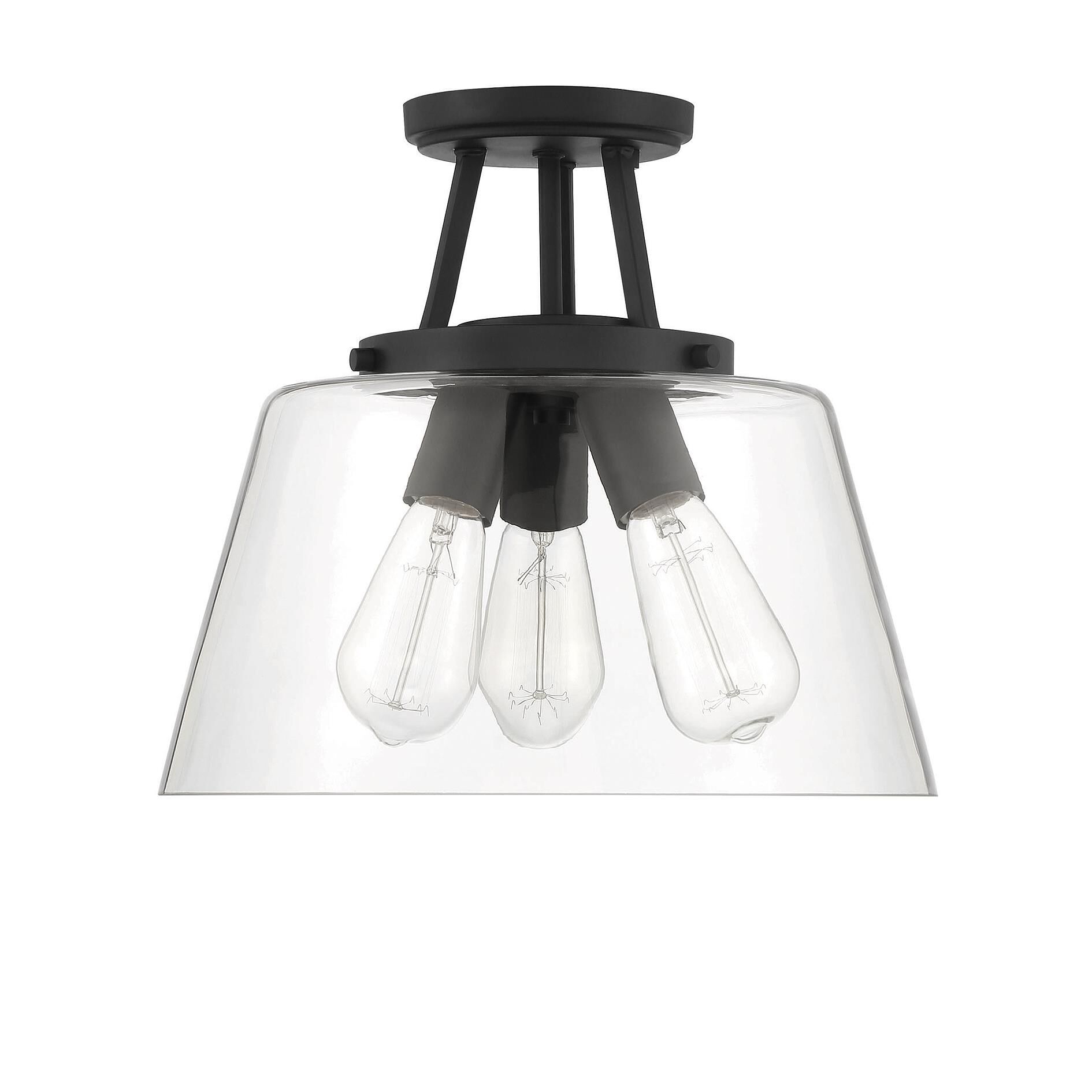 Calhoun 13 Inch 3 Light Semi Flush Mount by Savoy House