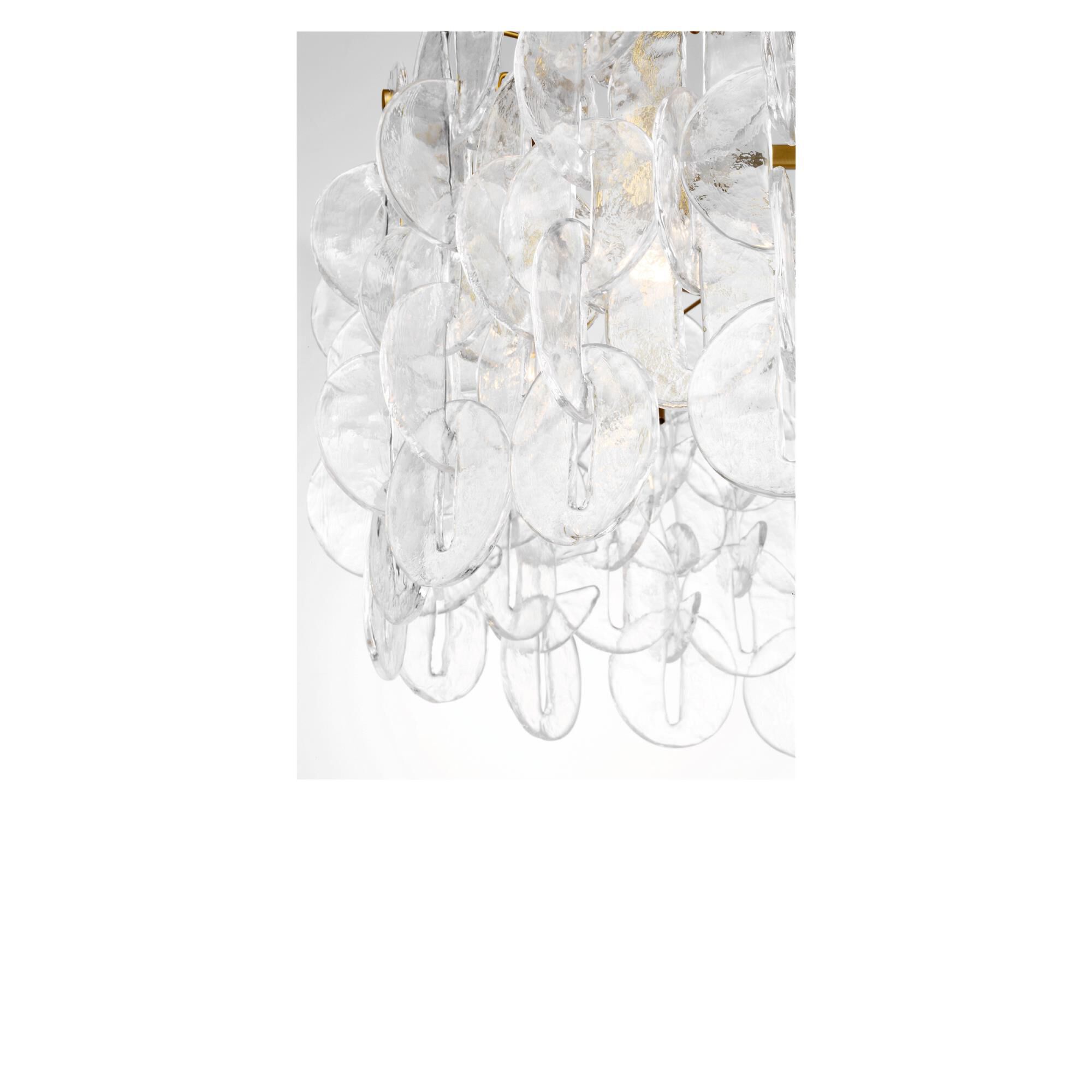 Shown in Burnished Brass finish and Clear glass