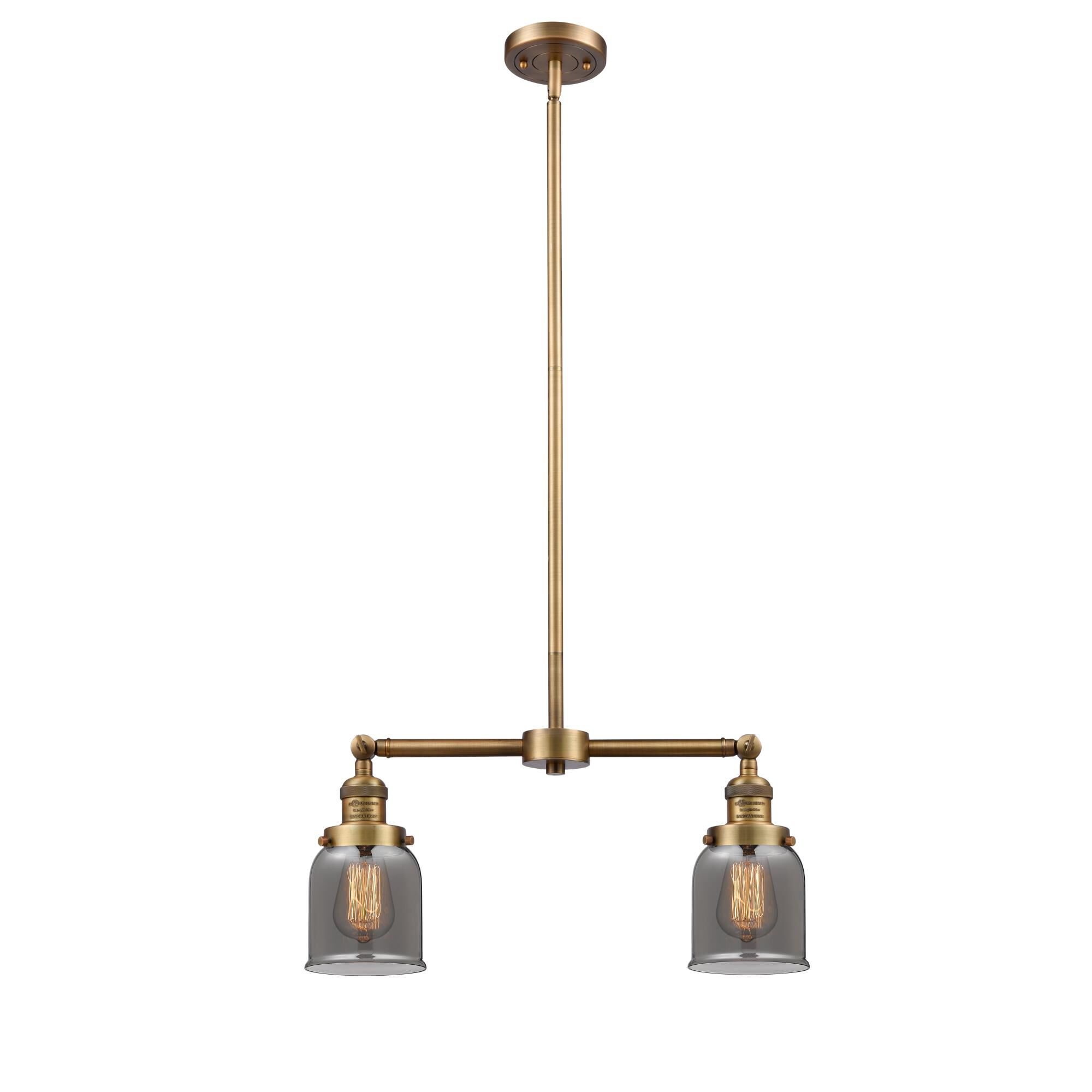 Shown in Brushed Brass finish and Plated Smoked glass