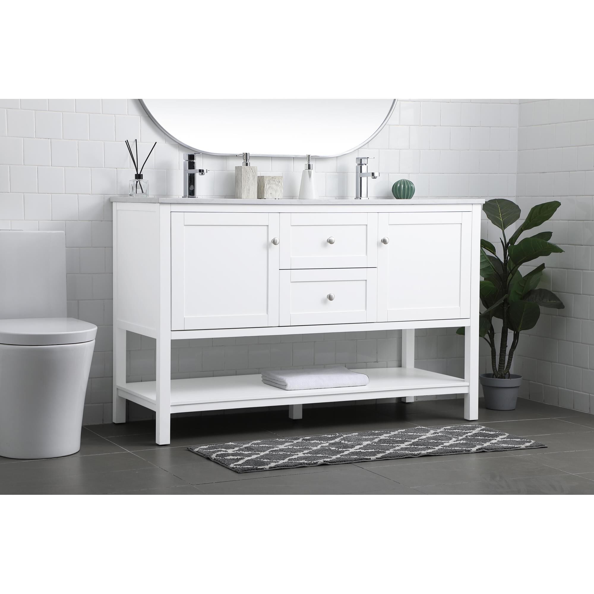 Shown in White finish