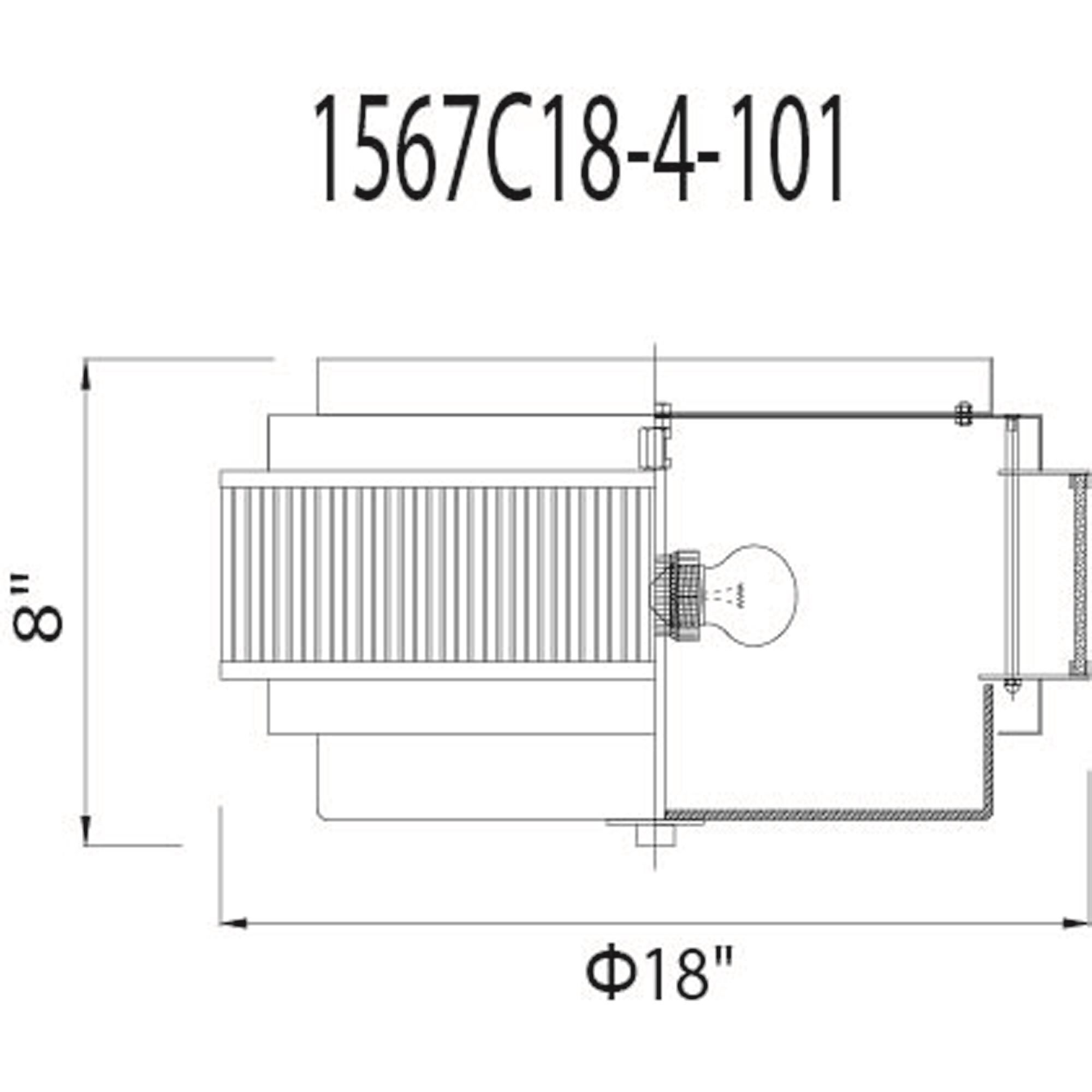 Valdivia 18 Inch 4 Light Flush Mount by CWI Lighting