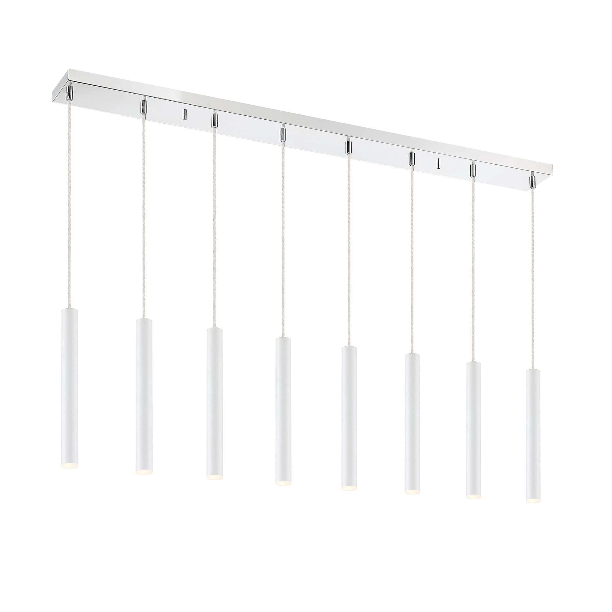 Shown in Chrome finish and Steel glass and Steel shade