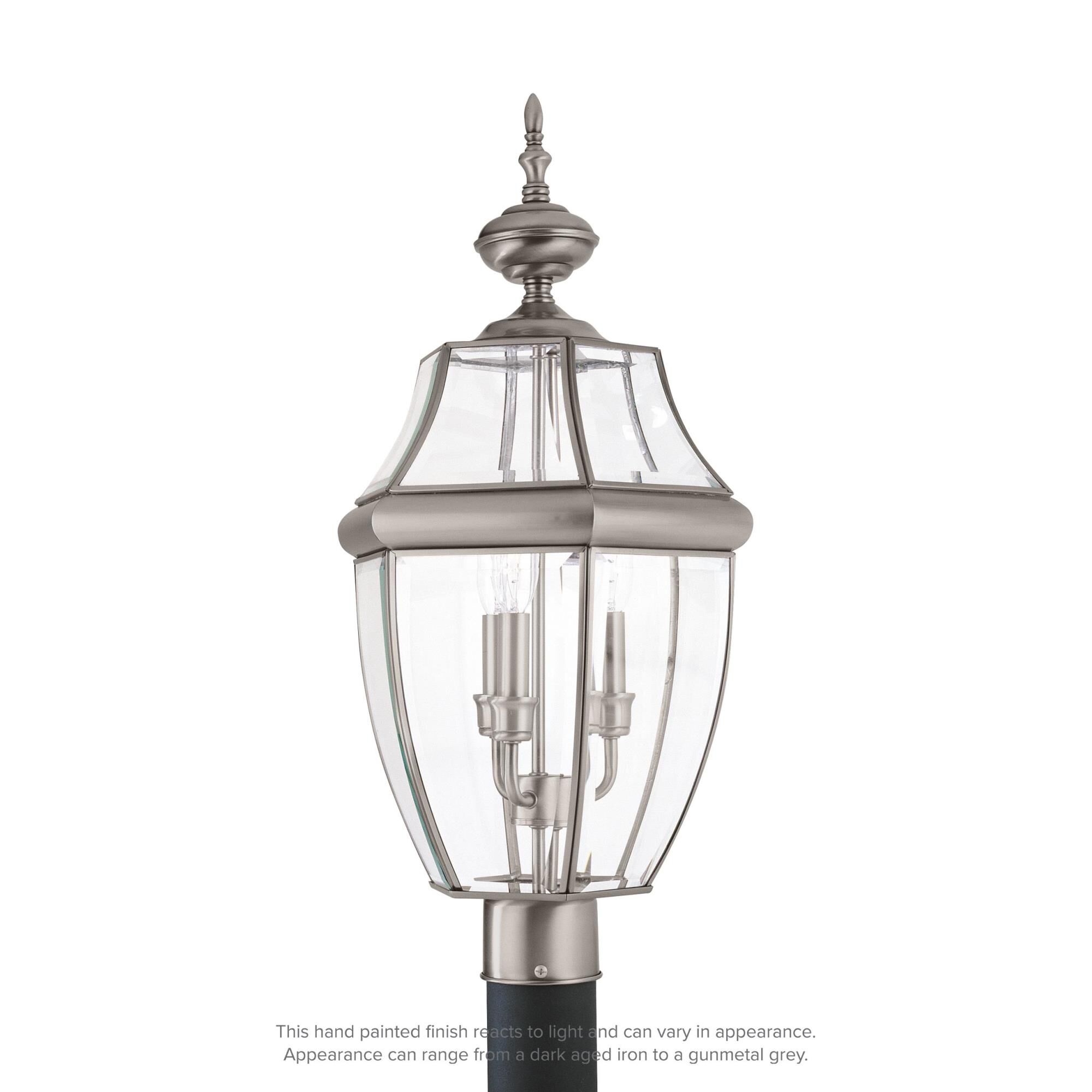 Lancaster 24 Inch Tall 3 Light Outdoor Post Lamp by Generation Lighting