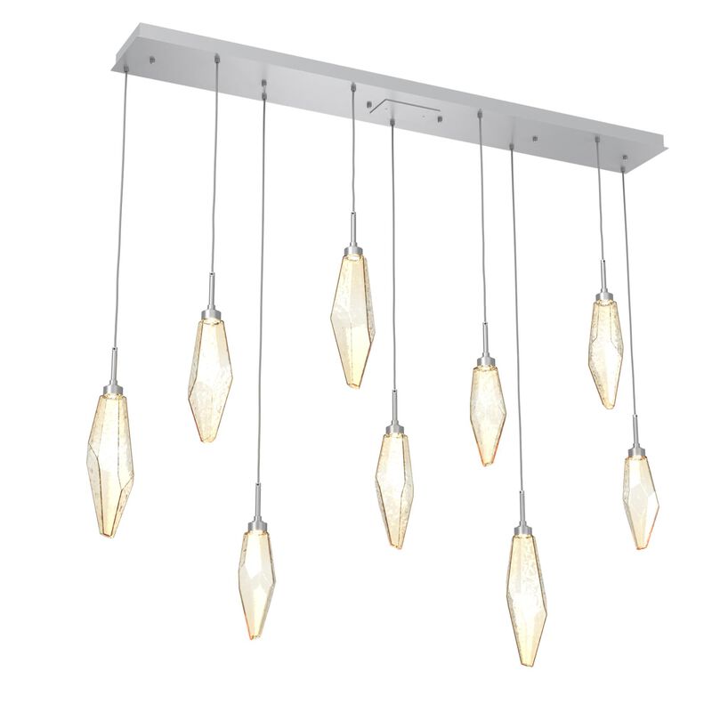 Rock Crystal Linear Suspension Light by Hammerton Studio