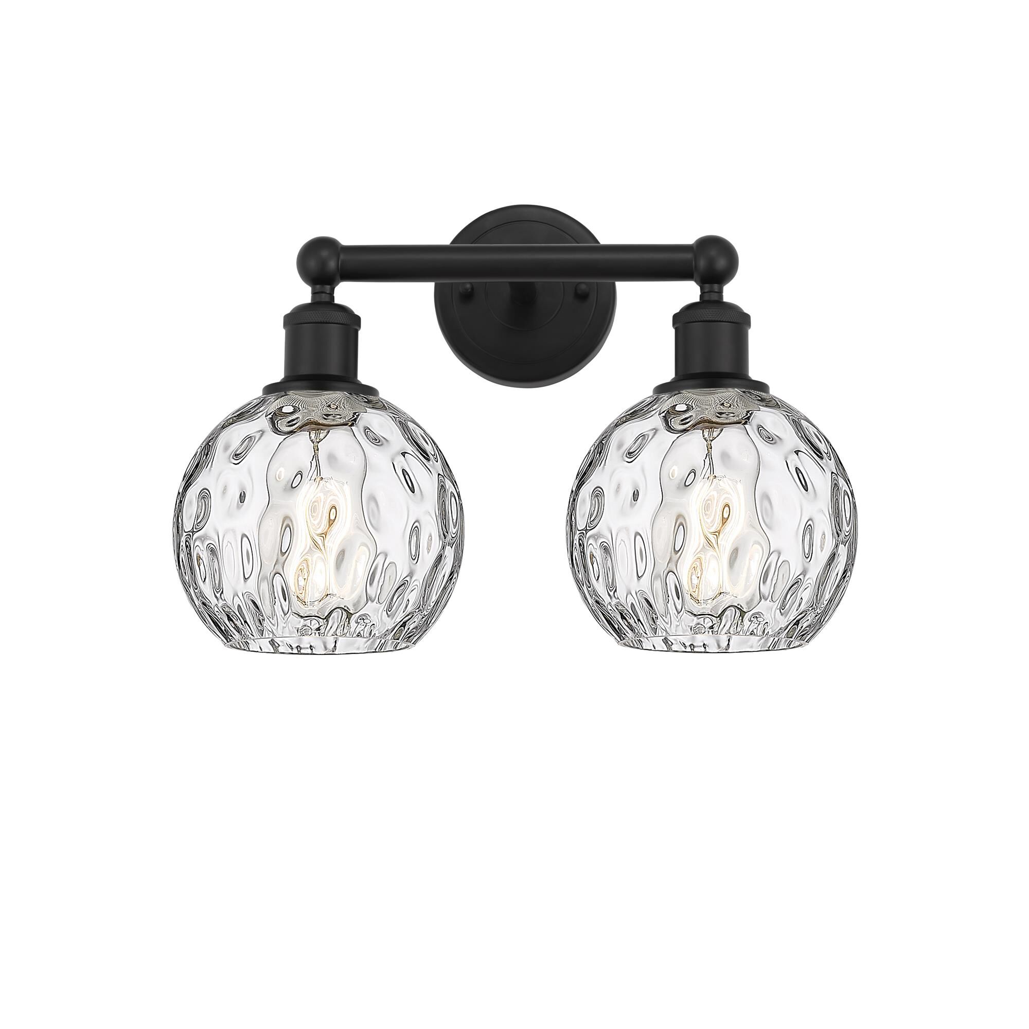 Shown in Matte Black, Clear Water Glass finish and Clear Water glass and Clear Water Glass shade