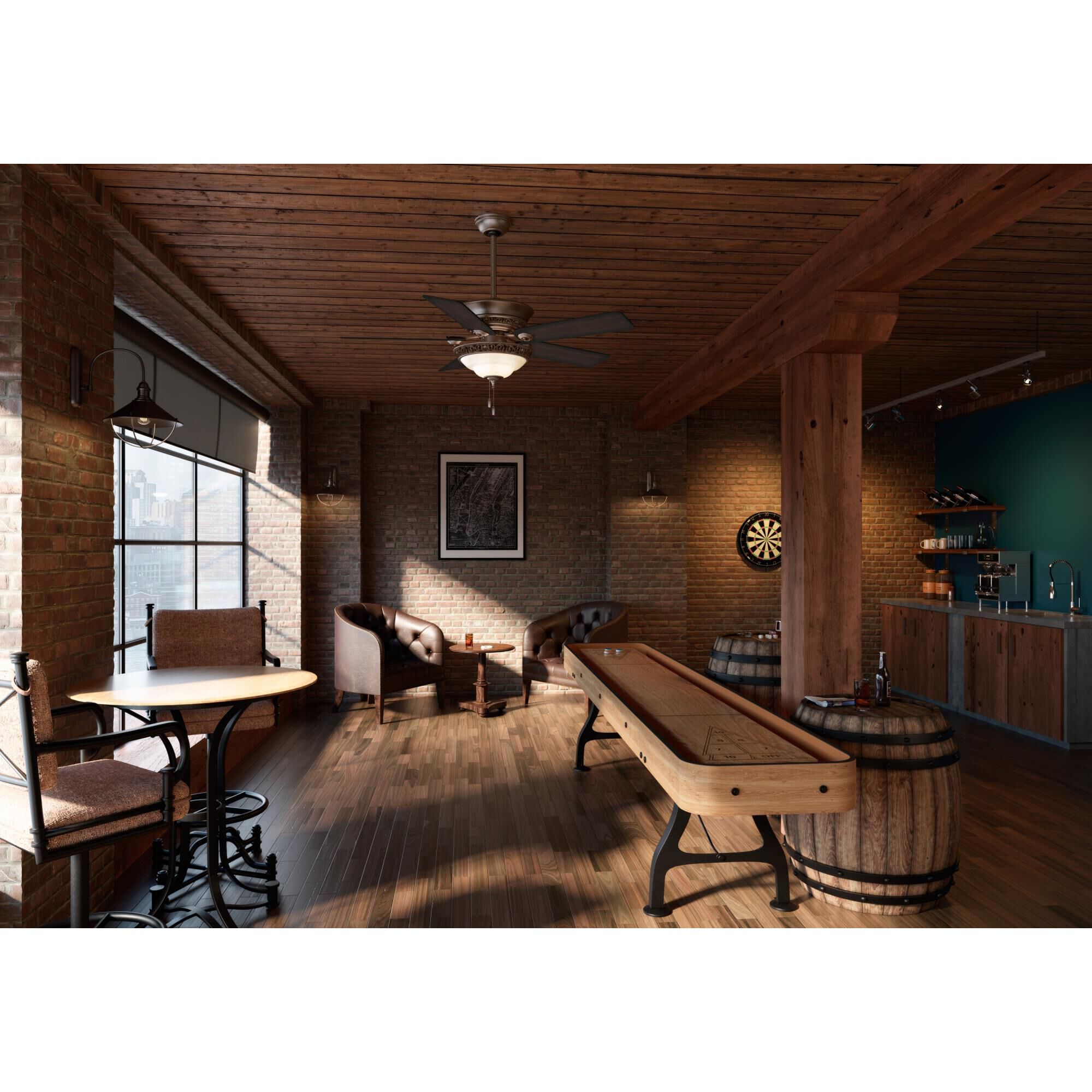 Italian Countryside 52 Inch Ceiling Fan with Light Kit by Hunter Fan