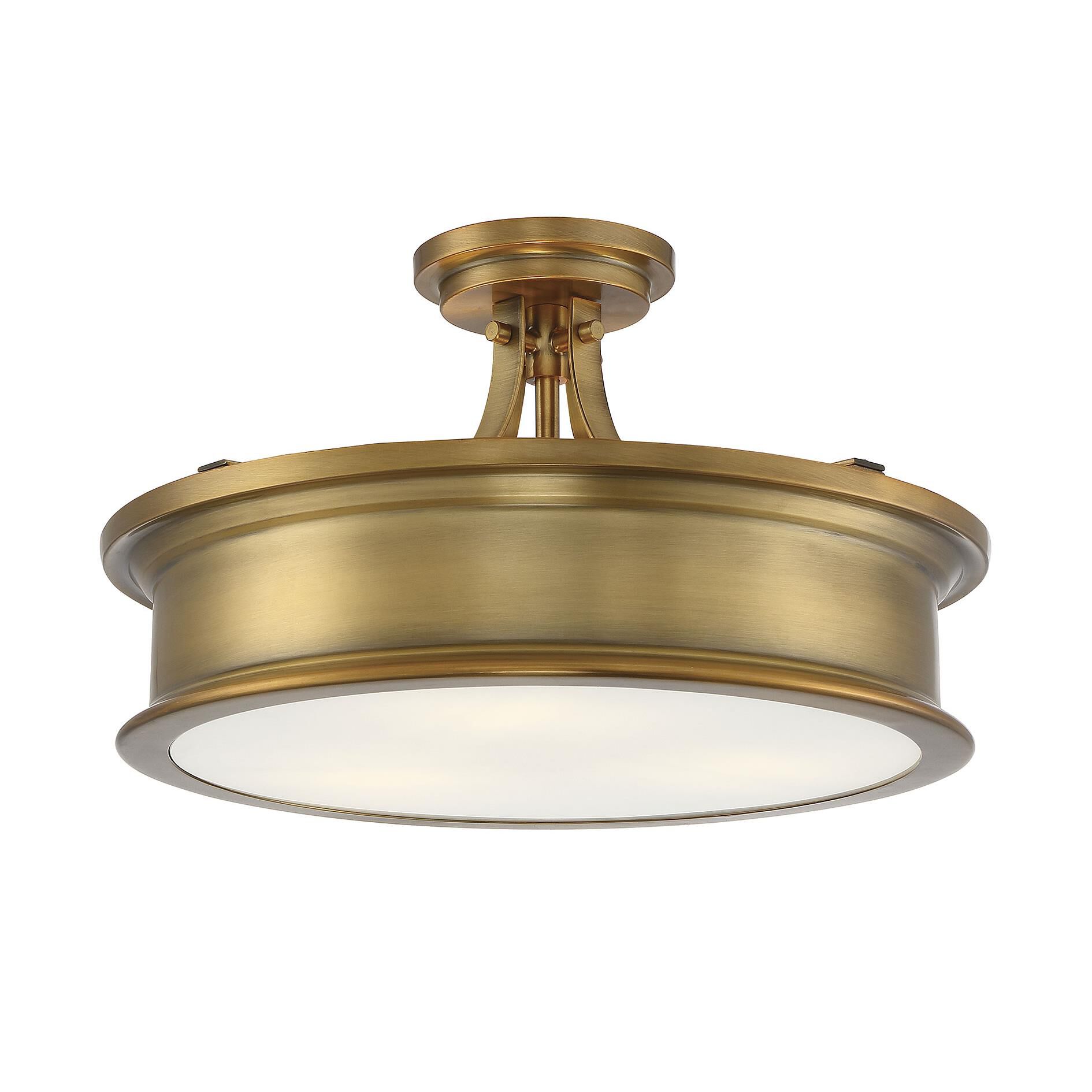 Watkins 16 Inch 3 Light Semi Flush Mount by Savoy House