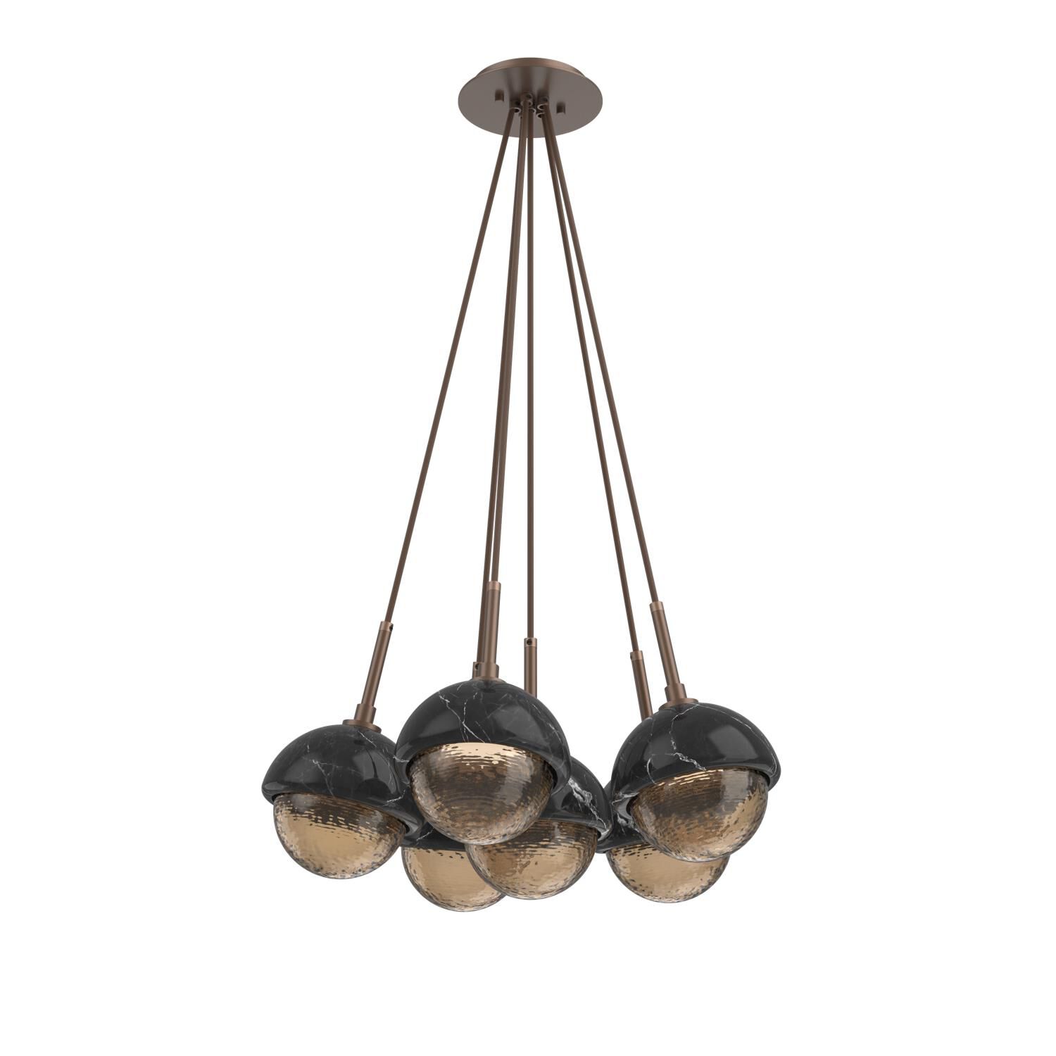 Levi Wilson Cabochon 19 Inch Multi Pendant Light by Hammerton Studio