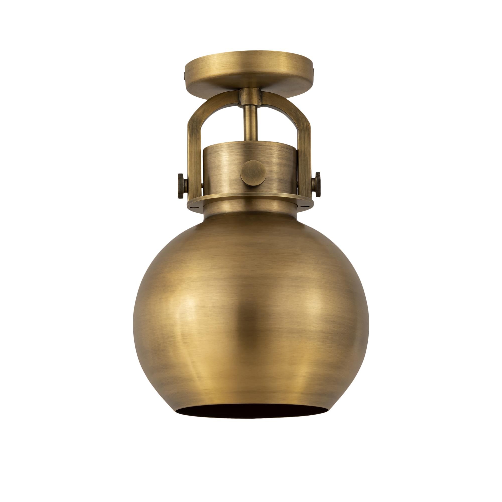 Shown in Brushed Brass finish and Brushed Brass Steel shade