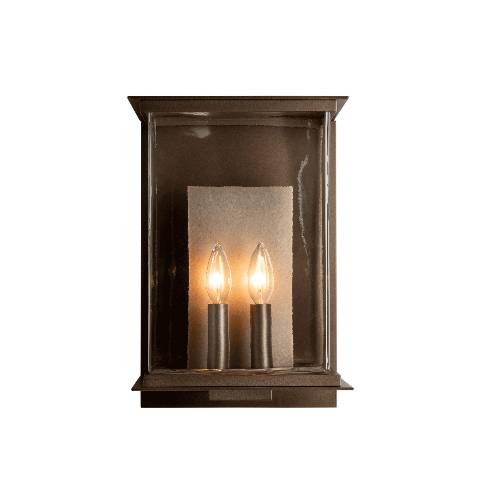 Shown in Coastal Bronze finish and Clear glass and Translucent Soft Gold accent