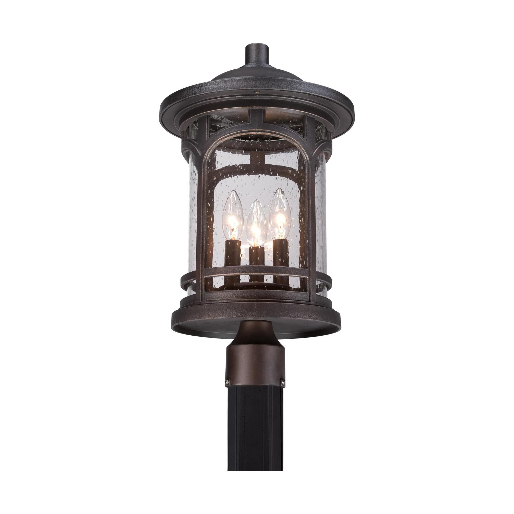 Shown in Palladian Bronze finish and Clear Seedy glass