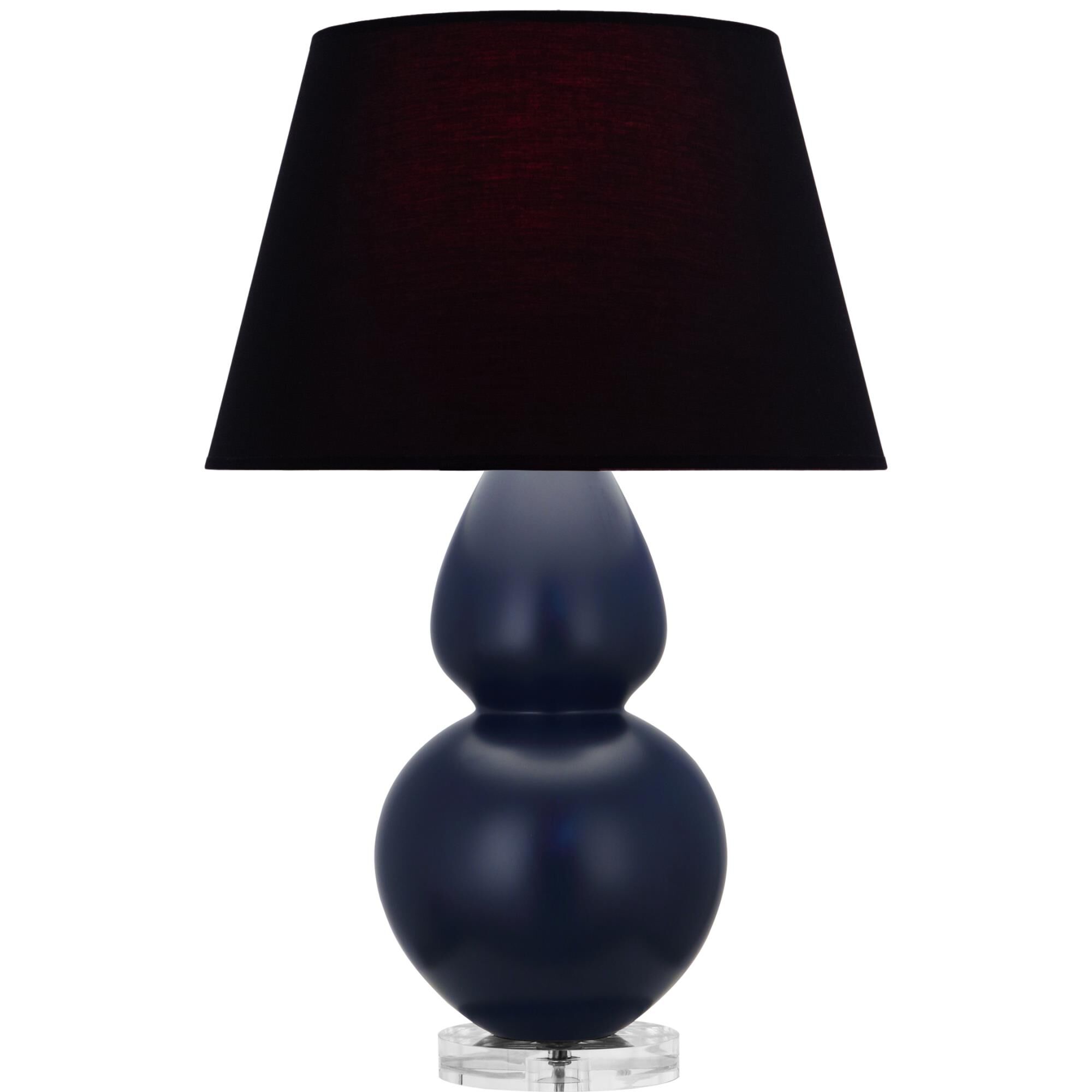 Shown in Matte Midnight Blue finish and Ink Black and Red shade and Lucite accent