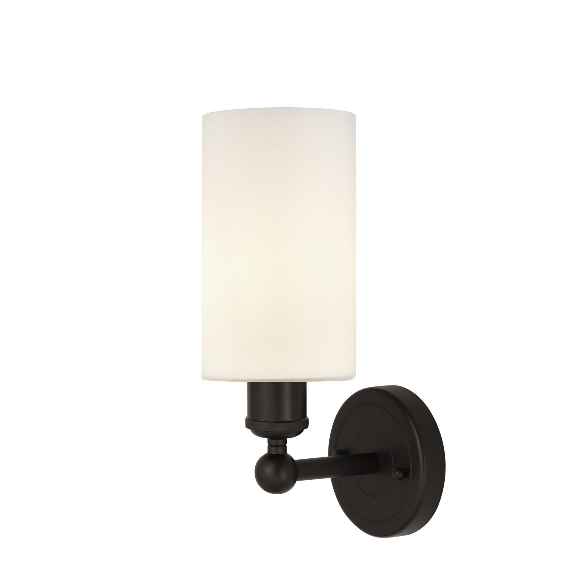 Shown in Oil Rubbed Bronze, Matte White finish and Matte White glass and Matte White Glass shade