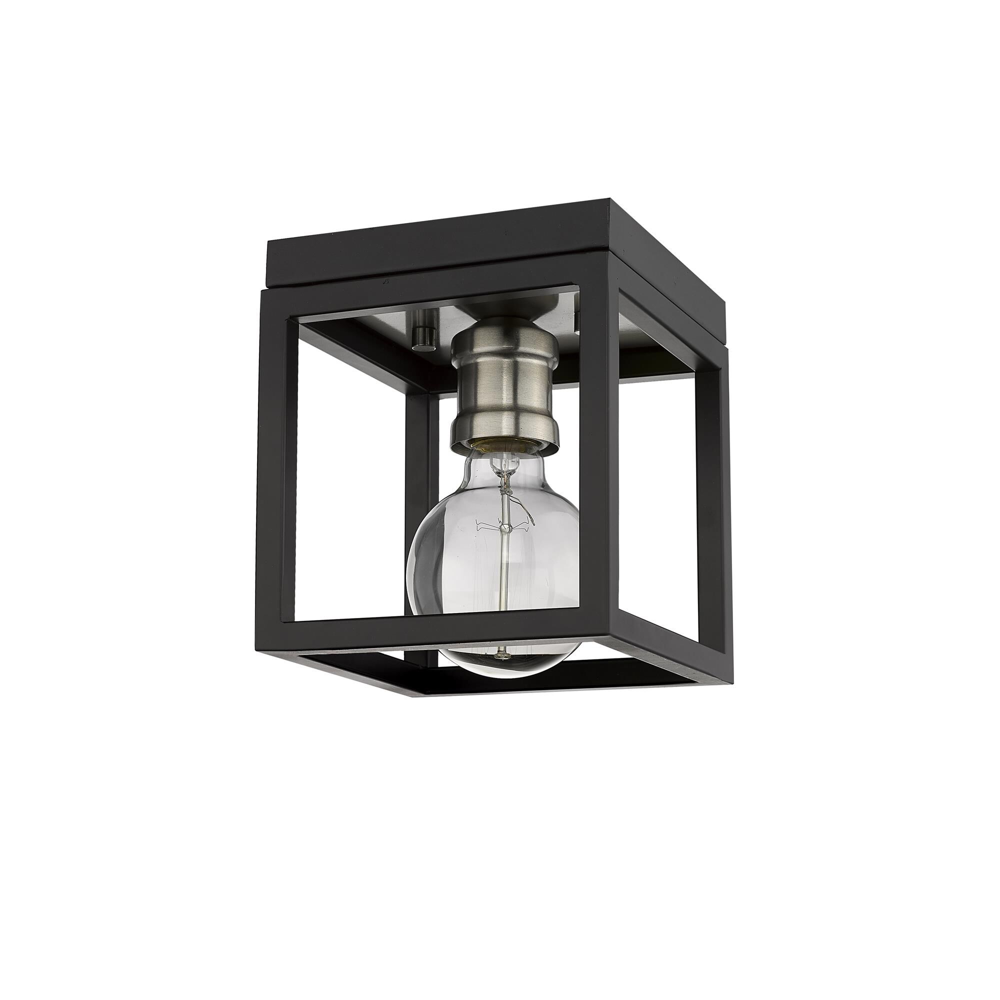 Shown in Matte Black + Brushed Nickel finish and --- glass and --- shade