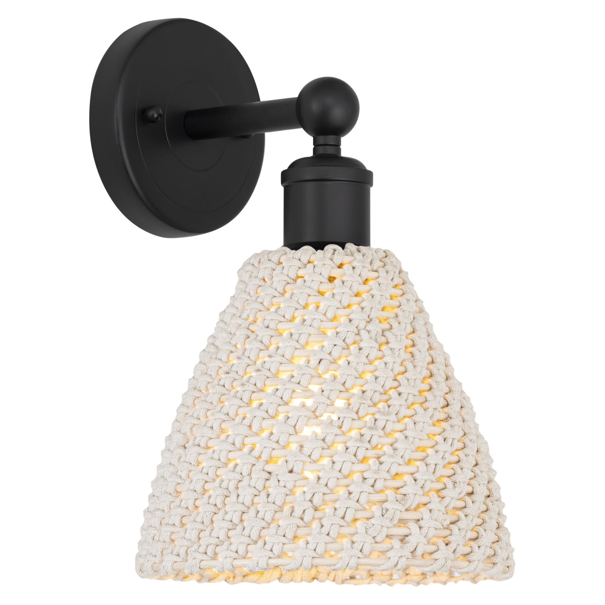 Shown in Matte Black finish and Natural shade