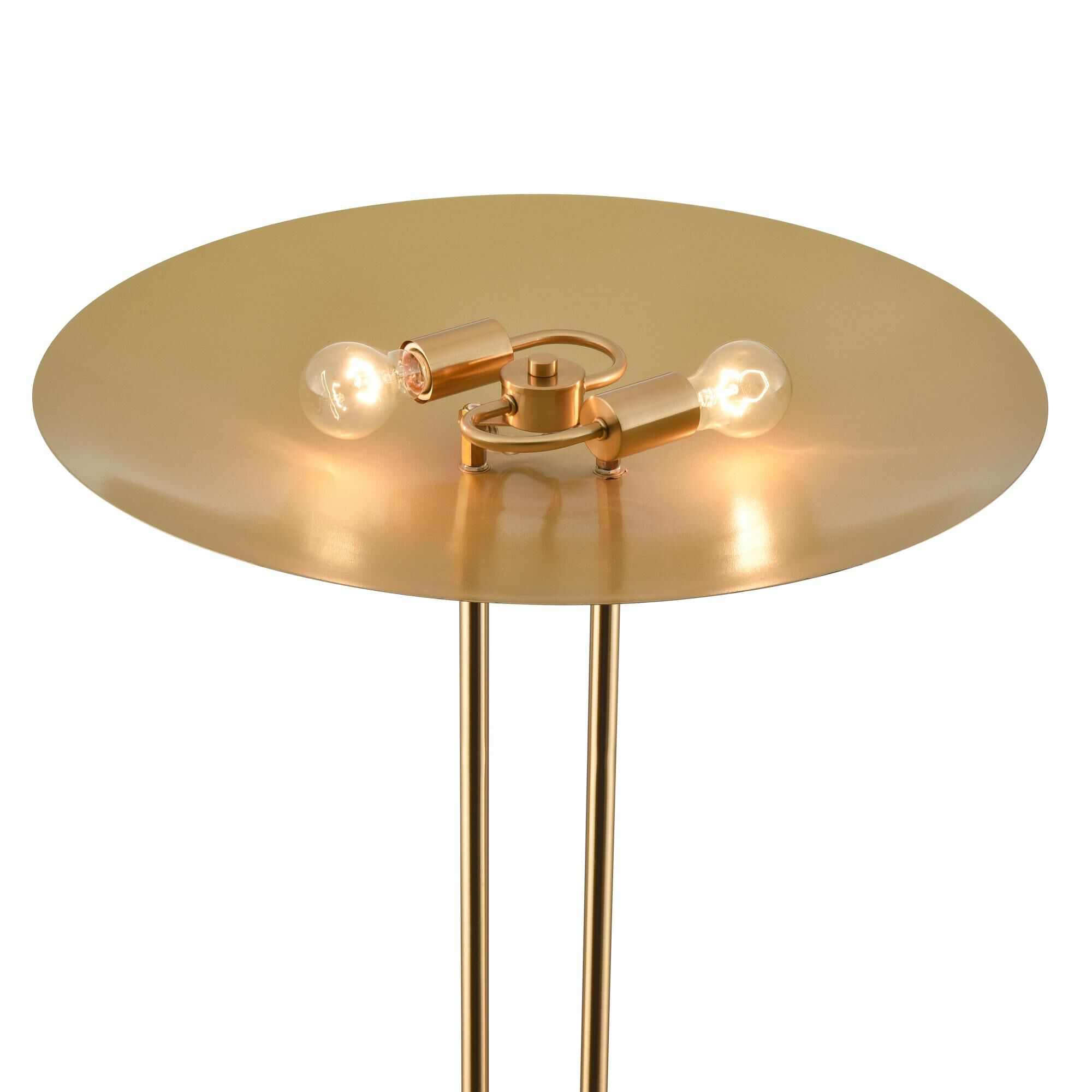 Shown in Aged Brass finish and Metal Dome shade
