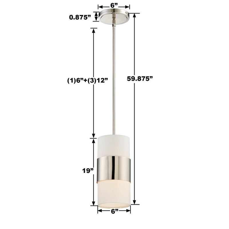 Libby Langdon Grayson 19 Inch Mini Pendant by Crystorama