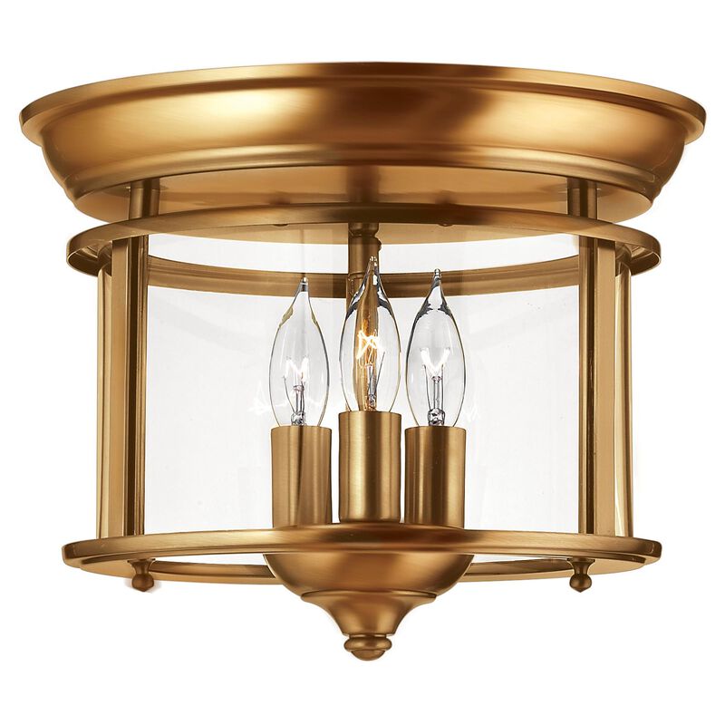 Gentry 12 Inch 3 Light Flush Mount by Hinkley