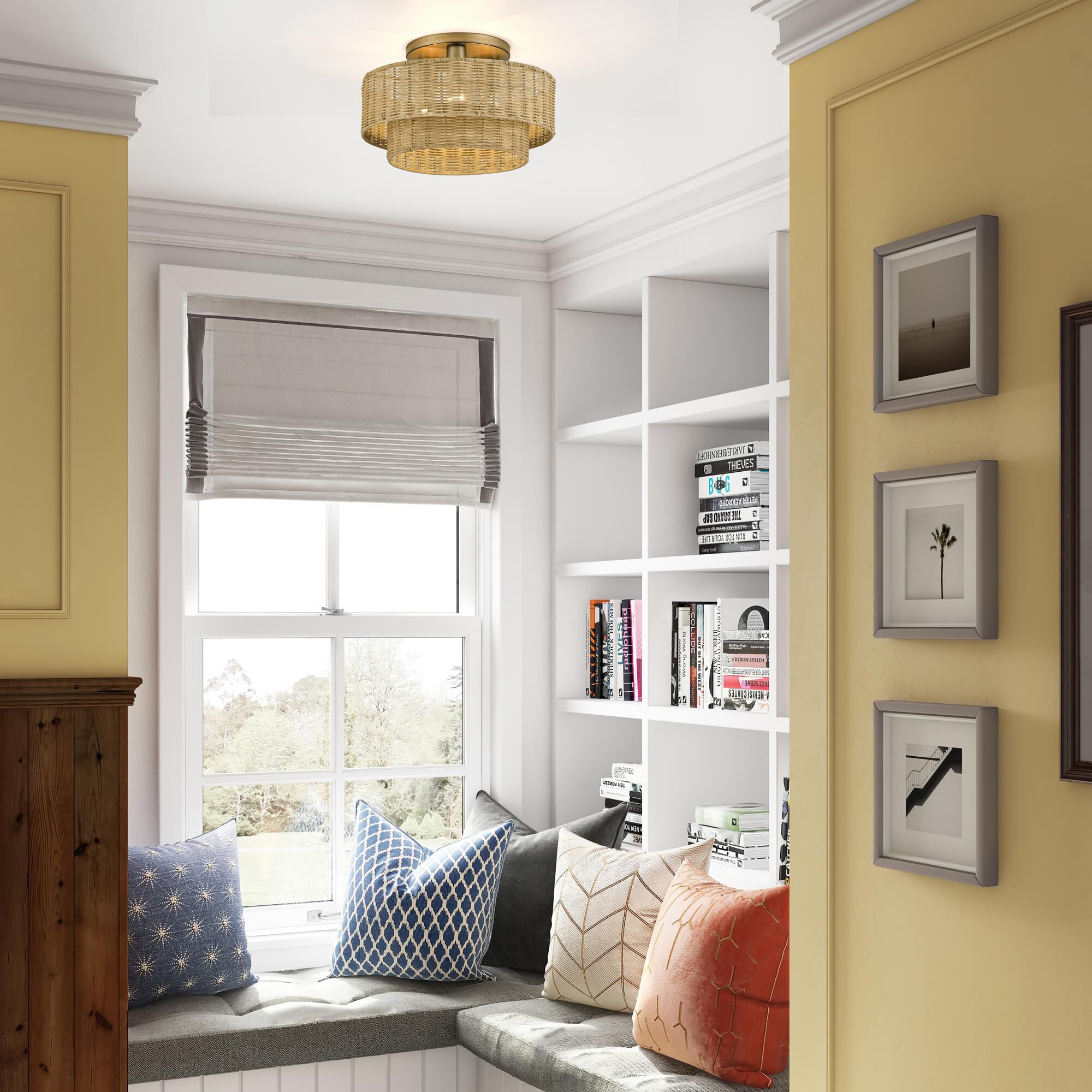 Weavington 15 Inch Semi Flush Mount by Livex Lighting