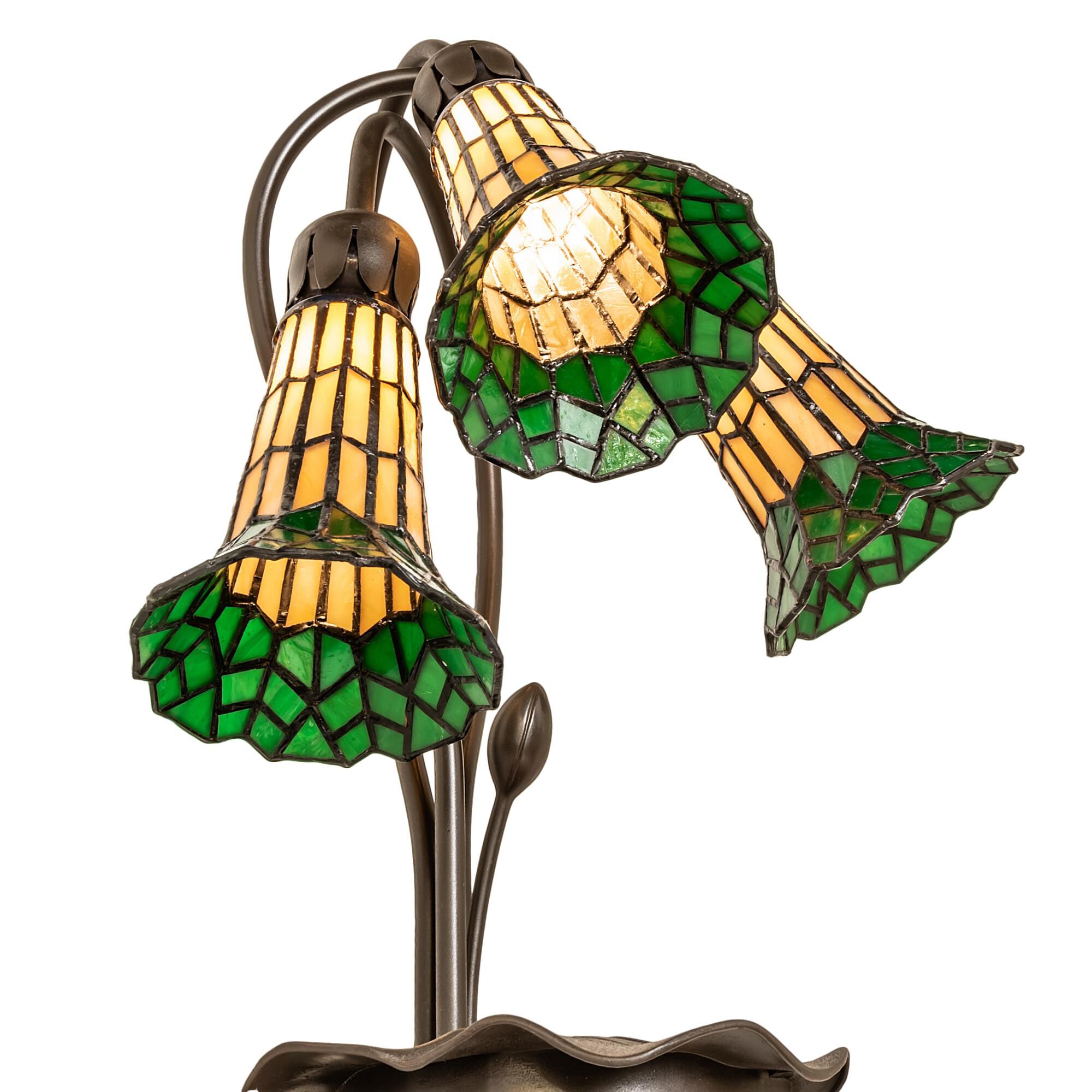 Stained Glass Pond Lily 16 Inch Accent Lamp by Meyda Lighting
