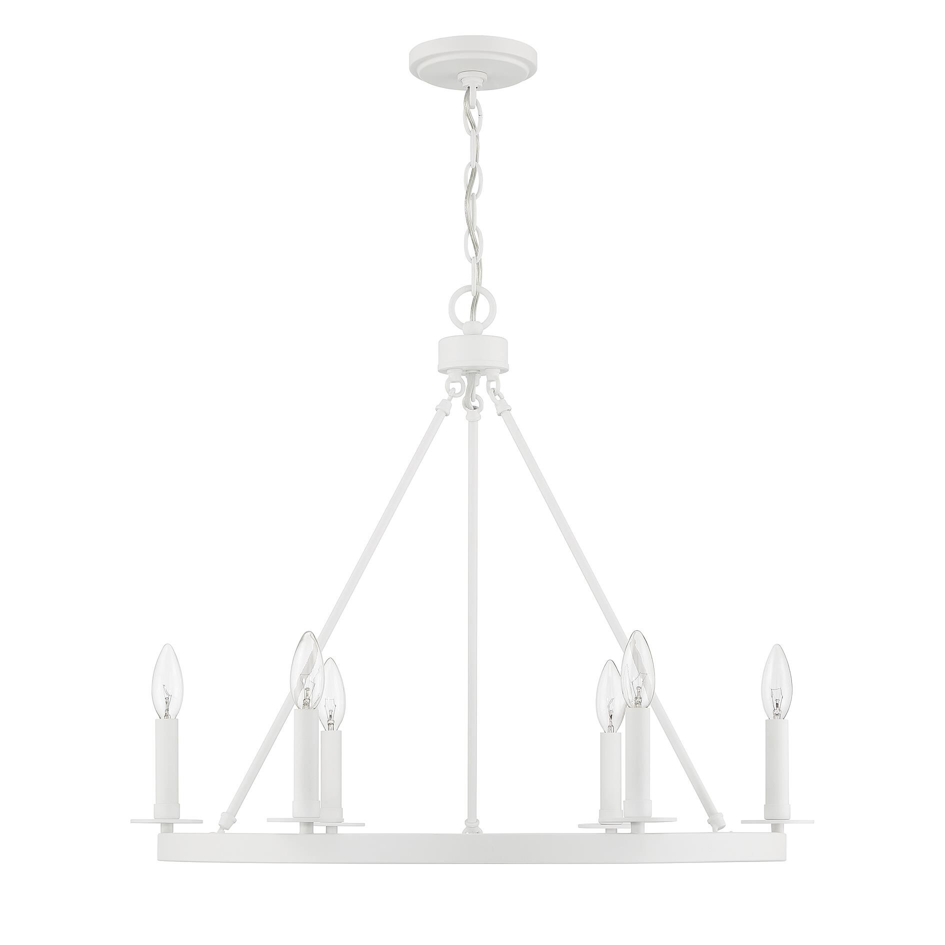 26 Inch 6 Light LED Chandelier by Meridian Lighting