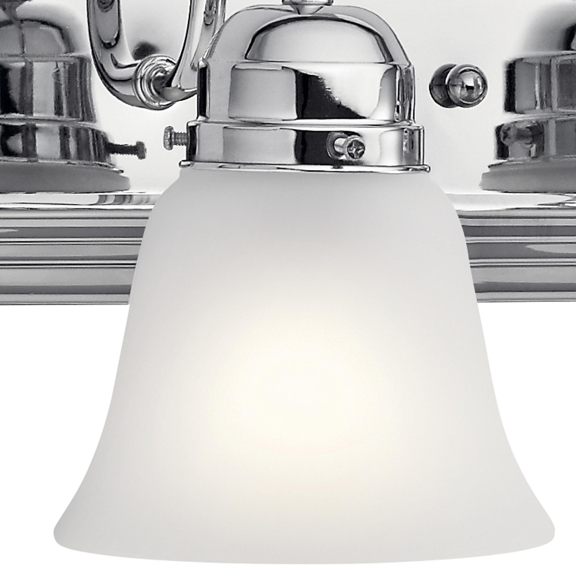 Shown in Chrome finish and Satin Etched glass