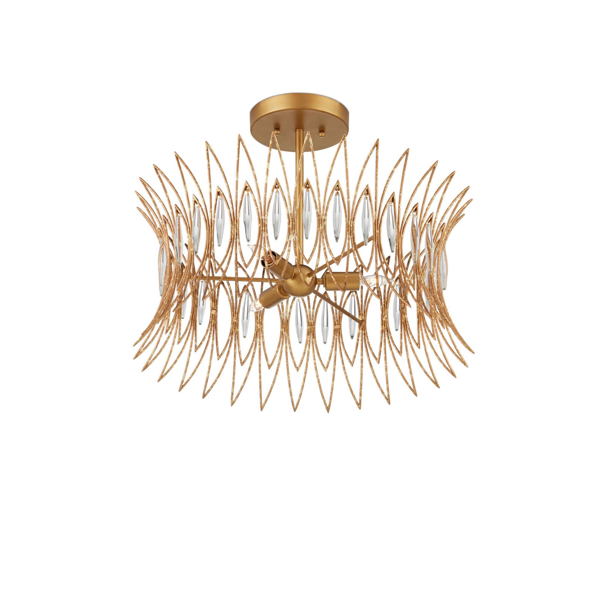 Marquise 20 Inch Semi Flush Mount,