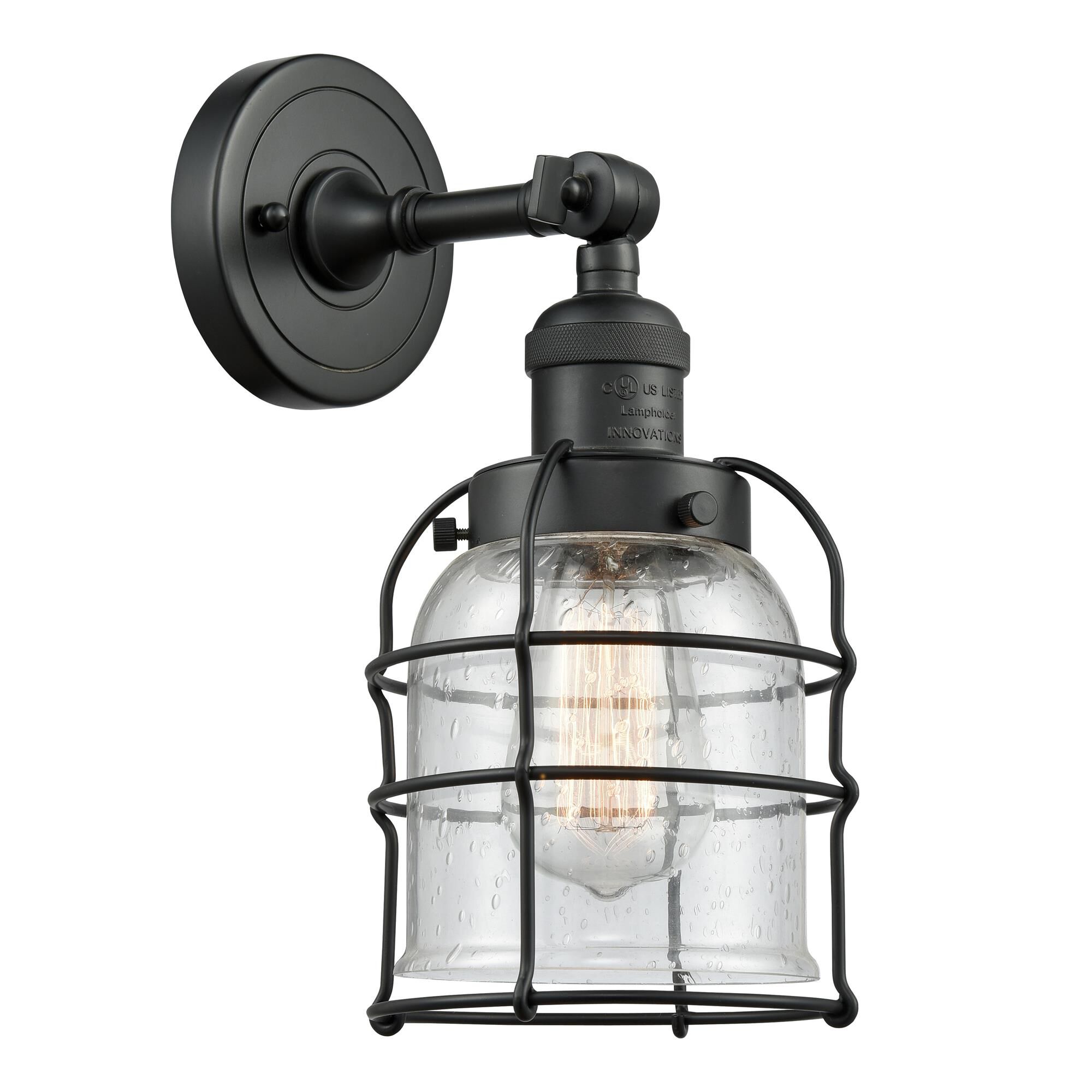 Shown in Matte Black finish and Seedy glass