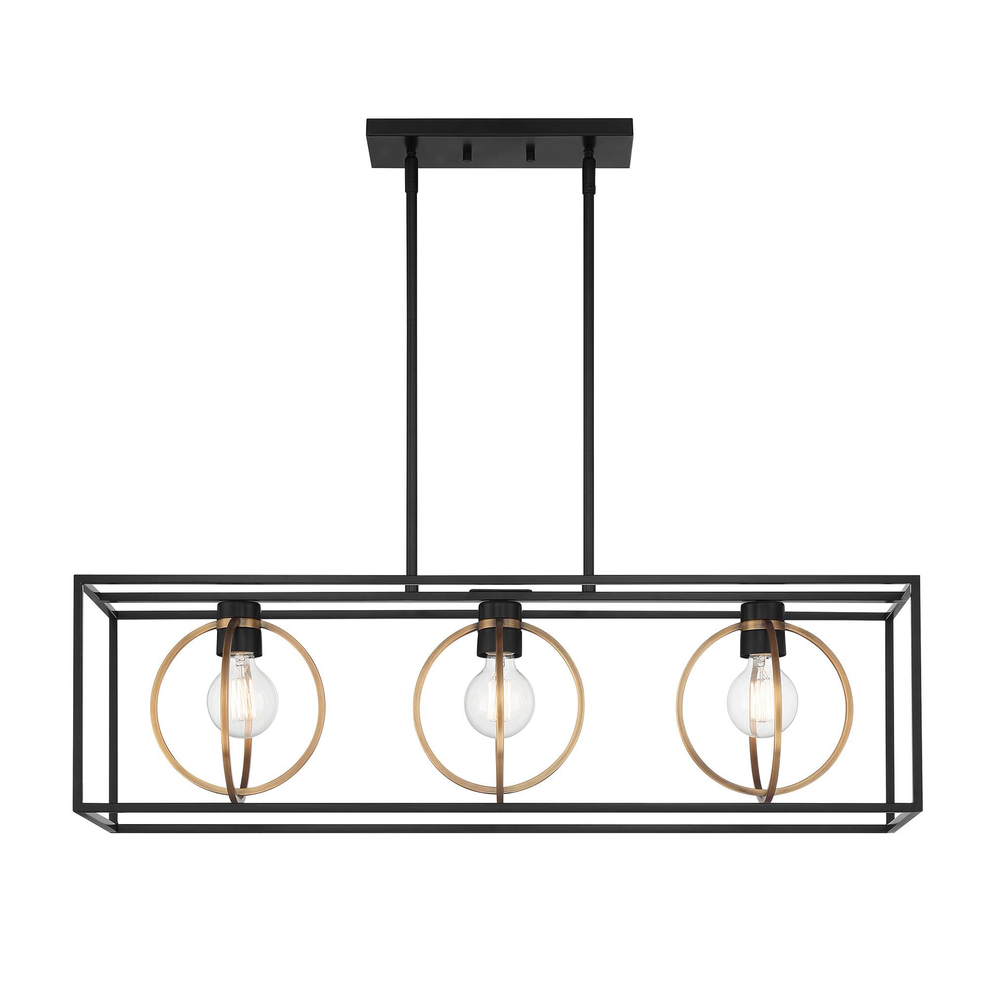 Kew Gardens 36 Inch 3 Light Linear Suspension Light by Designers Fountain
