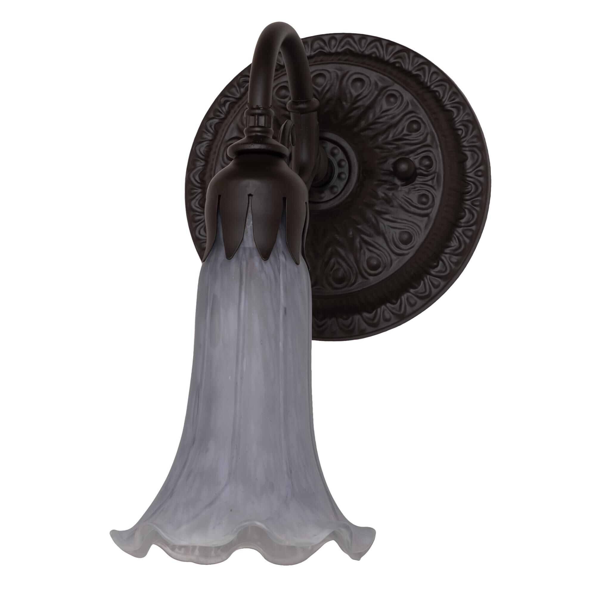 Shown in Oil Rubbed Bronze finish and Grey glass