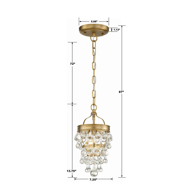 Crystorama Calypso 7 Inch Mini Chandelier