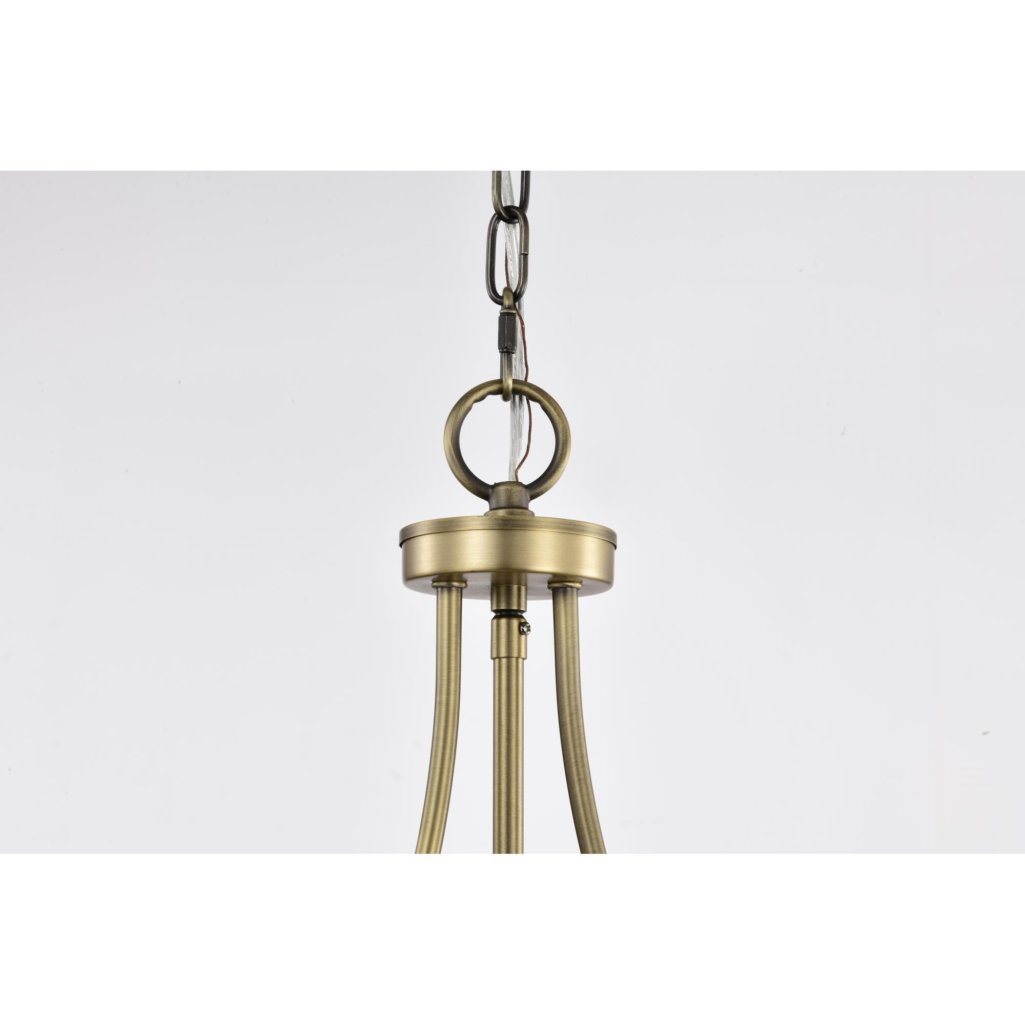 Shown in Vintage Brass finish and Clear glass