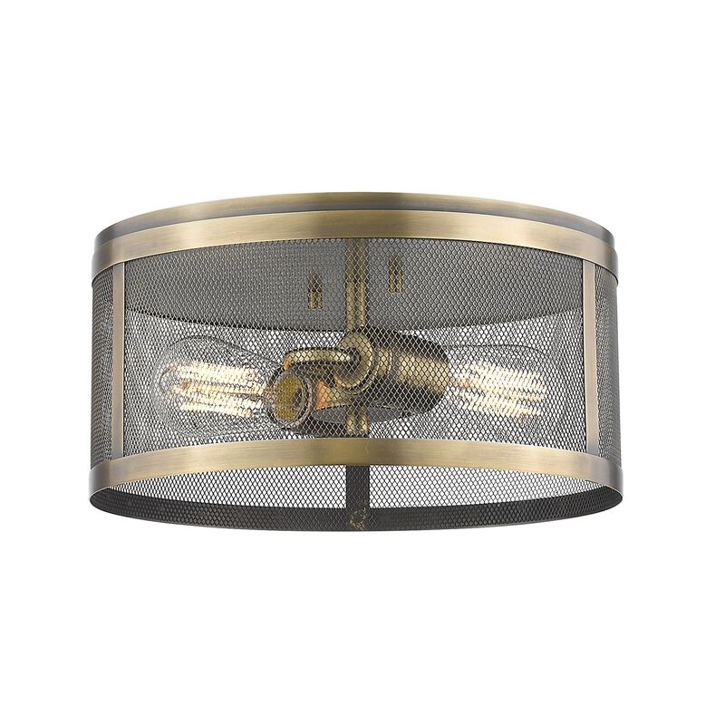 Meshsmith 12 Inch 2 Light Flush Mount by Z-Lite