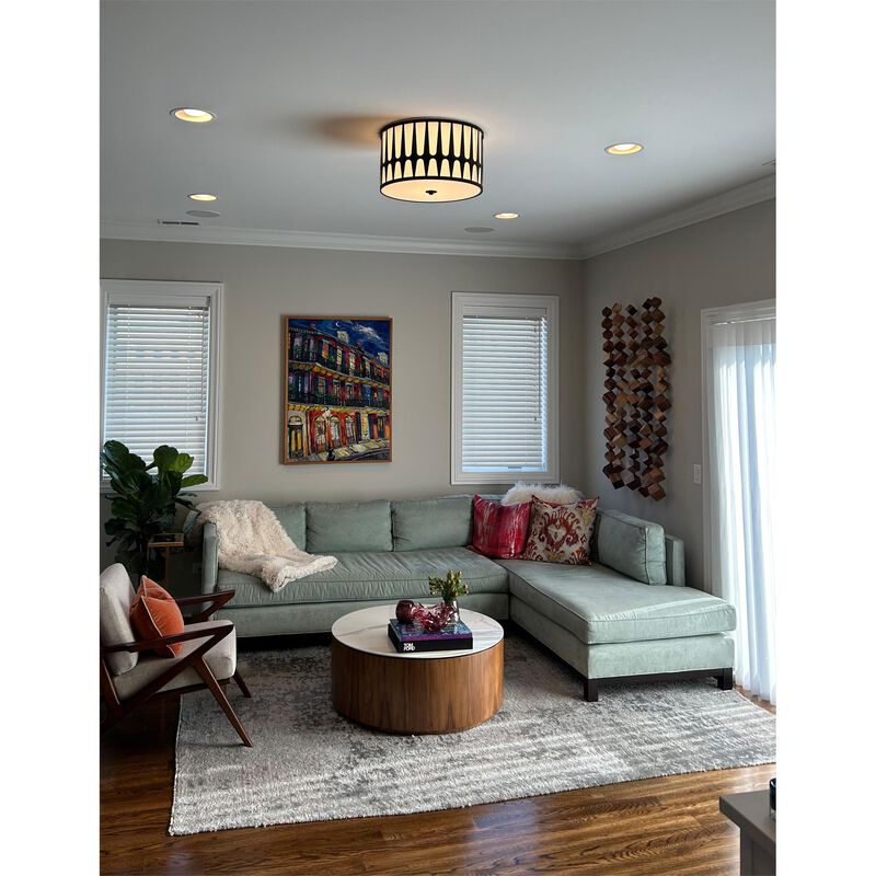 Royston 18 Inch 3 Light Flush Mount by Crystorama