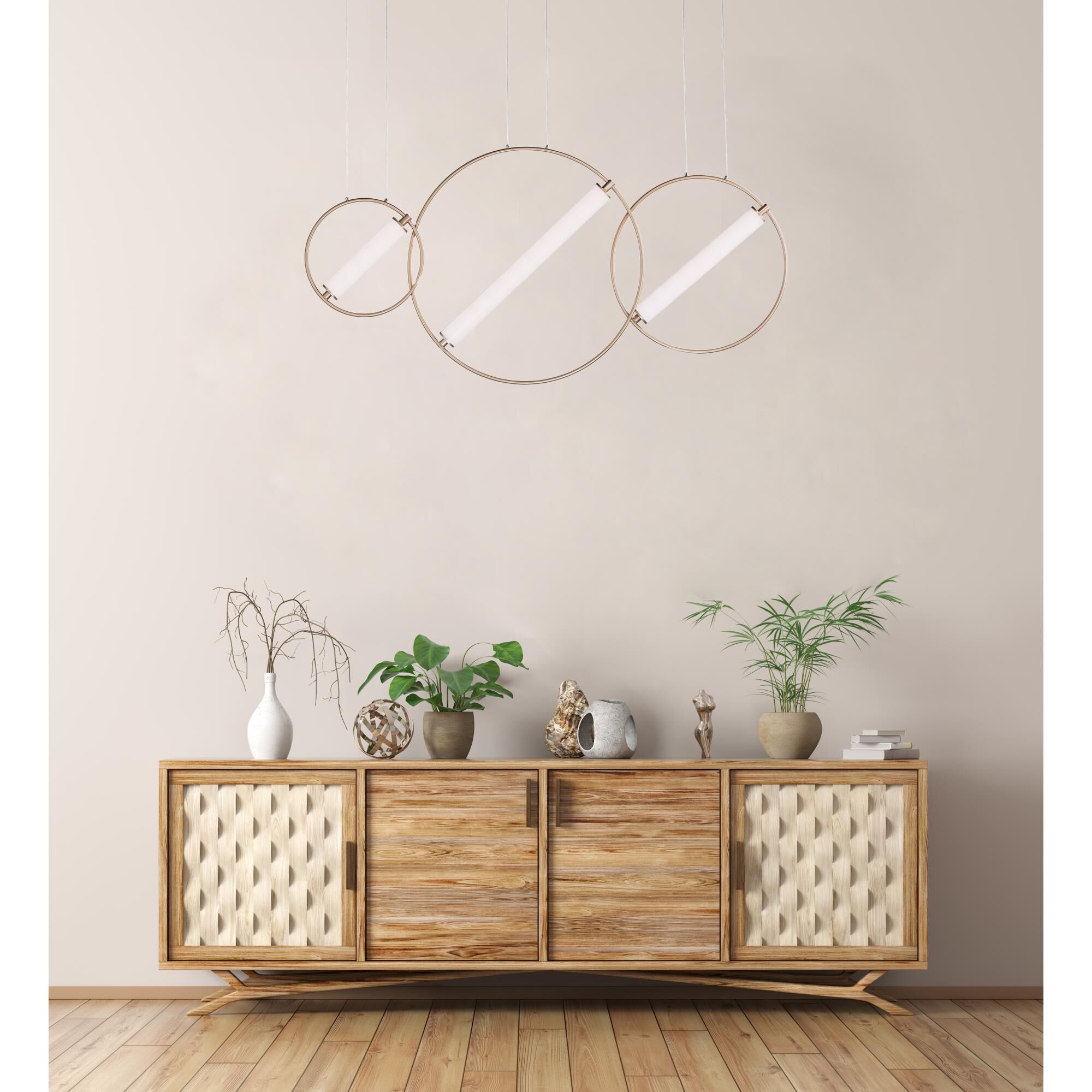 Shown in Black / Soft Gold finish and Clear And Frosted glass