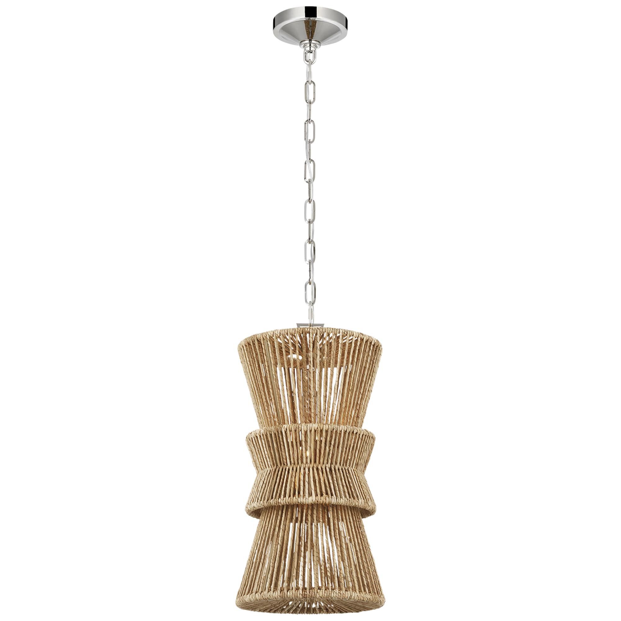 Shown in Polished Nickel and Natural Abaca finish