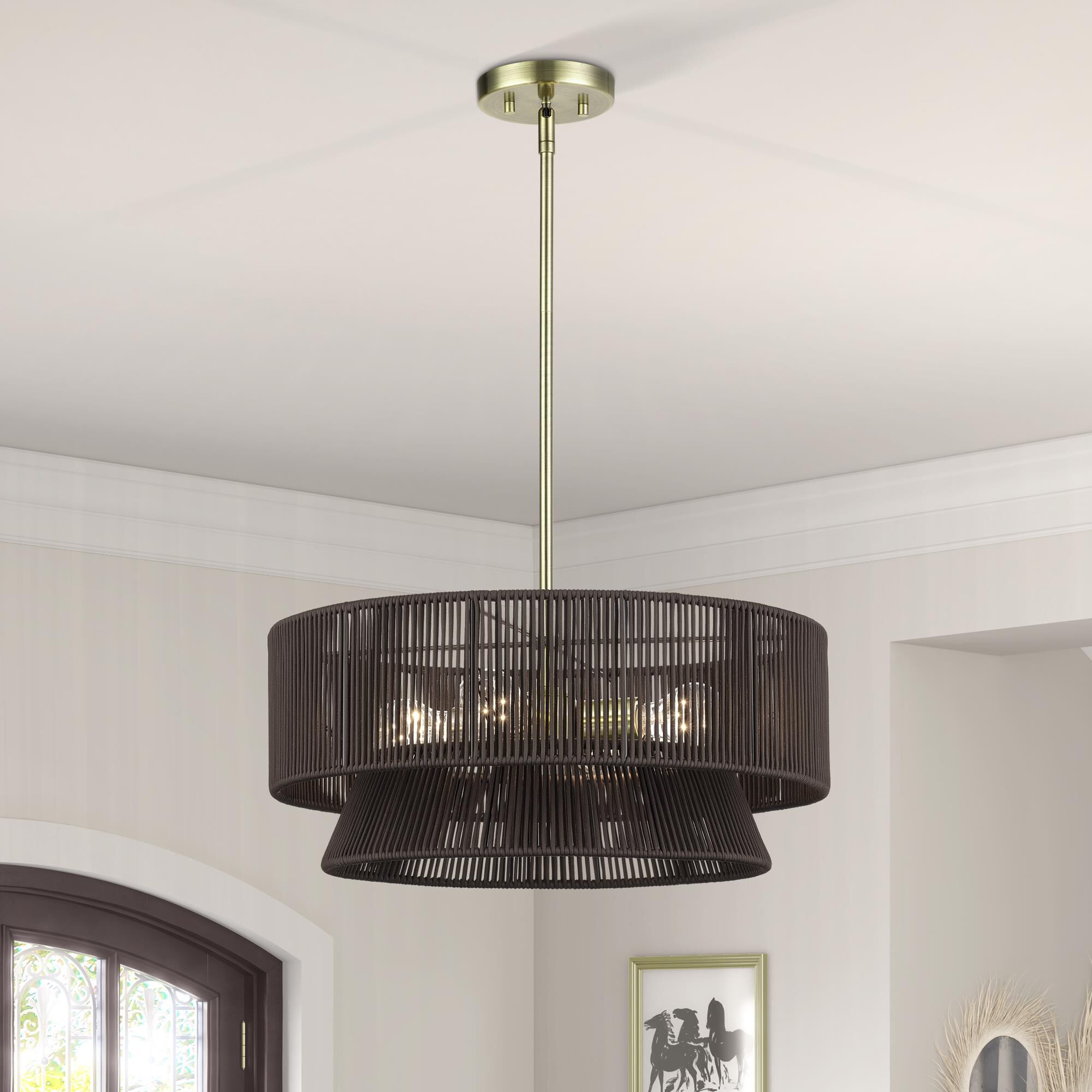 Florell 20 Inch Large Pendant by Livex Lighting