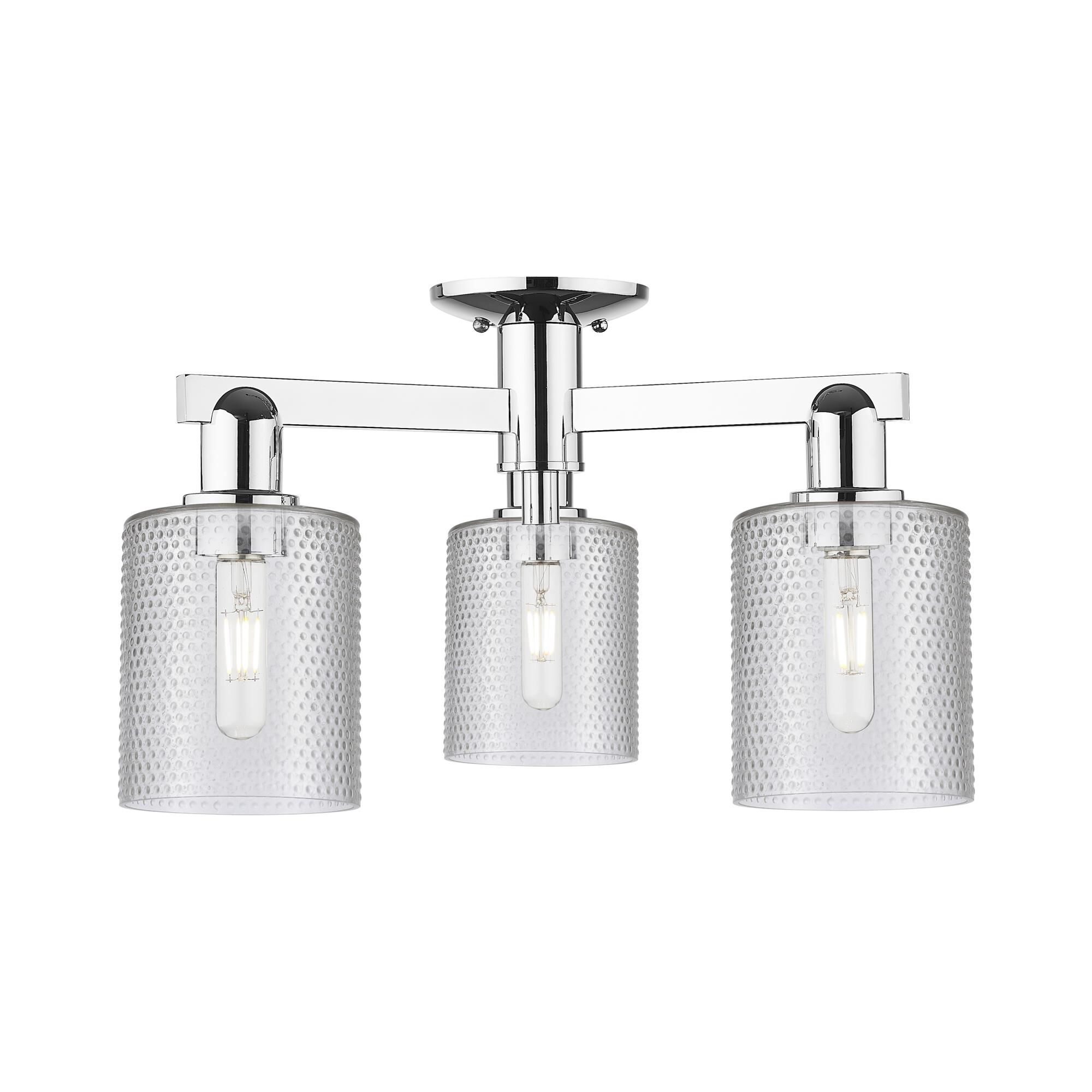 Shown in Polished Chrome finish and Clear glass