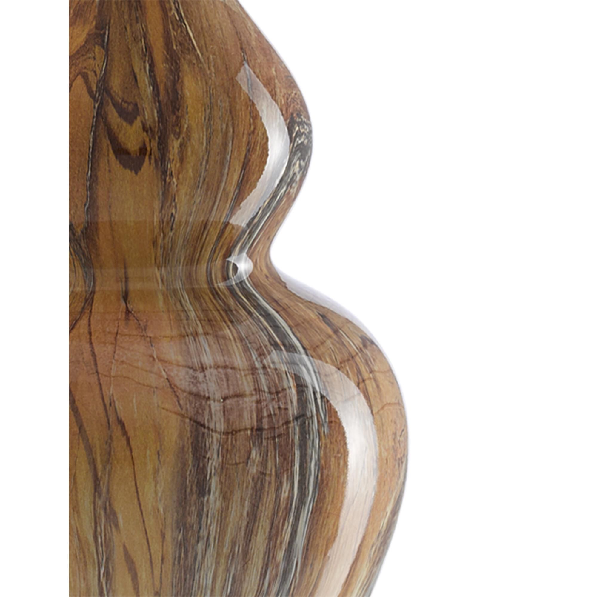 Shown in Earth - Brown finish and Off White Shantung shade