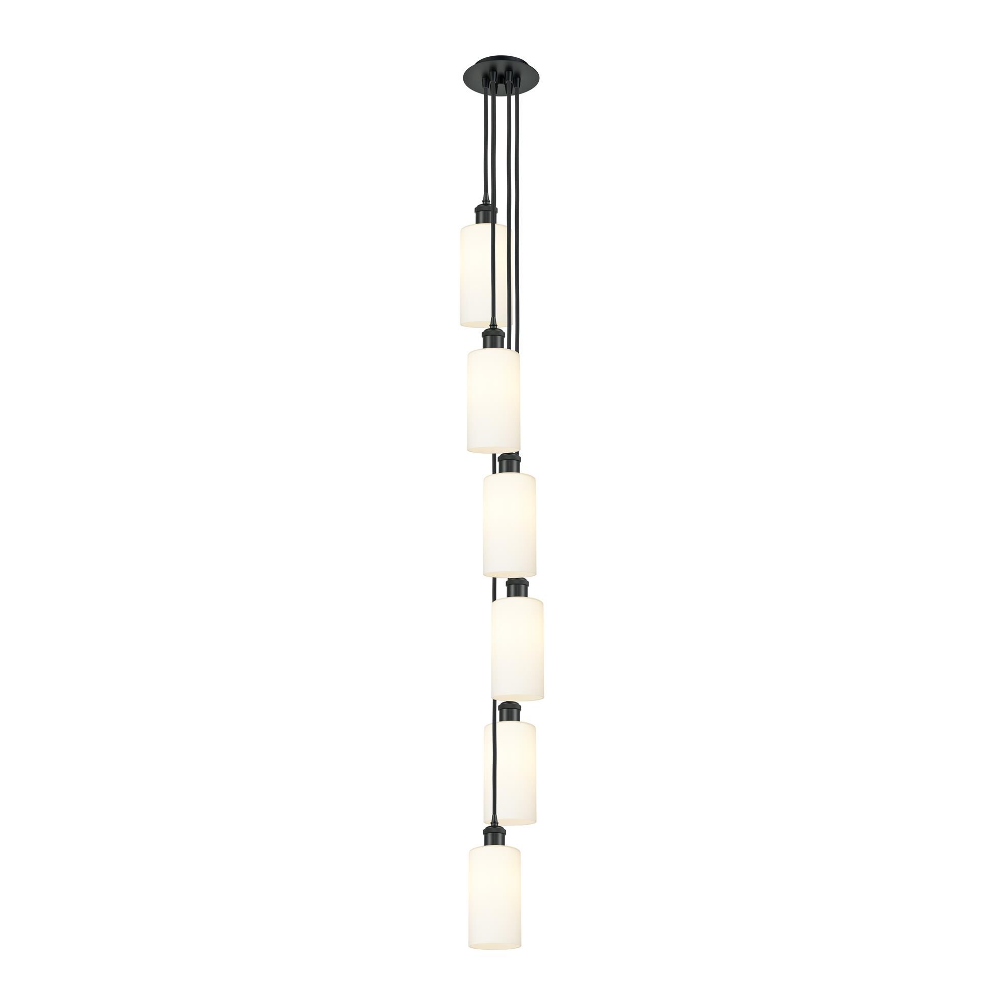 Shown in Matte Black finish and White shade