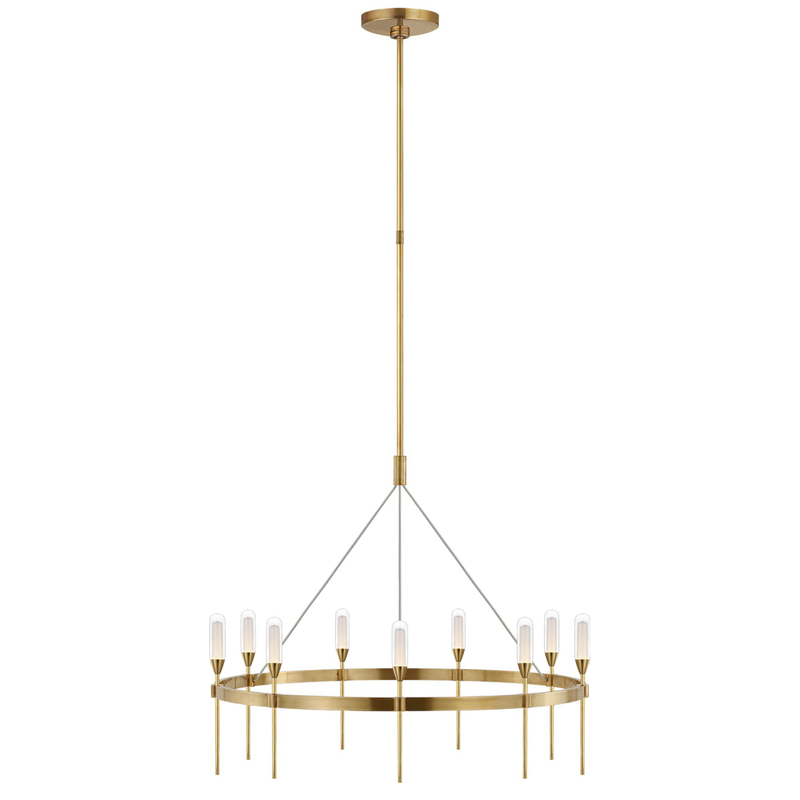 Peter Bristol Overture 28 Inch 9 Light LED Chandelier by Visual Comfort Signature Collection