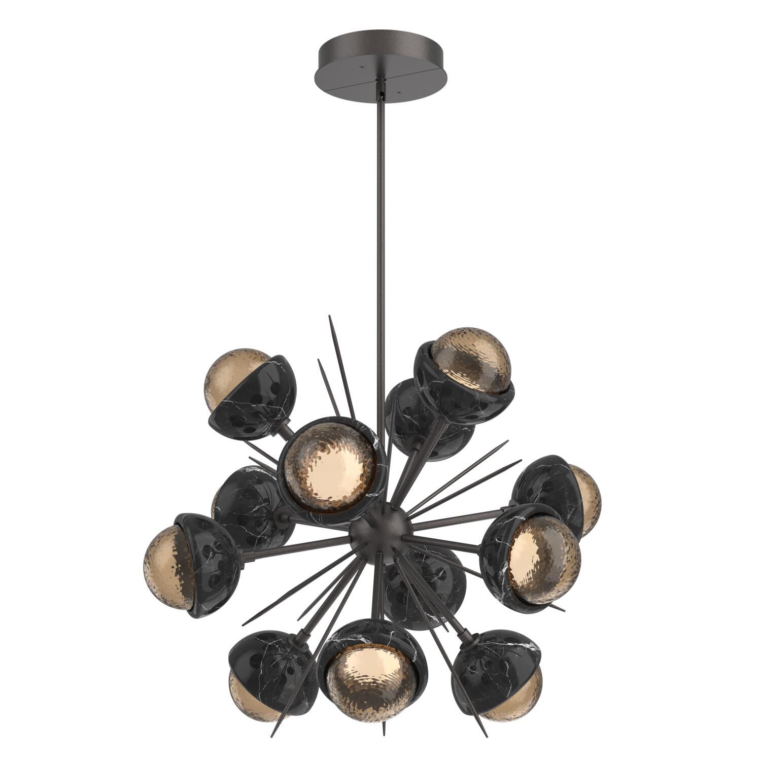 Shown in Graphite finish and Bronze glass and Black Marble accent