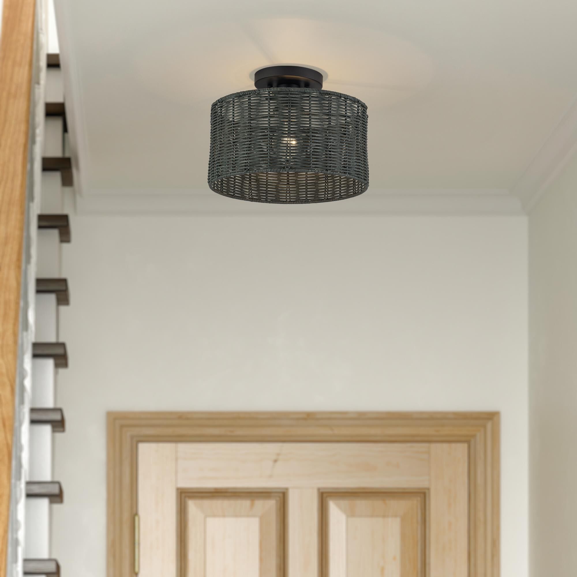 Weavington 12 Inch Semi Flush Mount by Livex Lighting