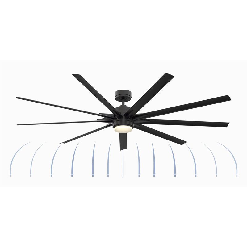 Odyn Outdoor Rated 84 Inch Ceiling Fan with Light Kit by Fanimation