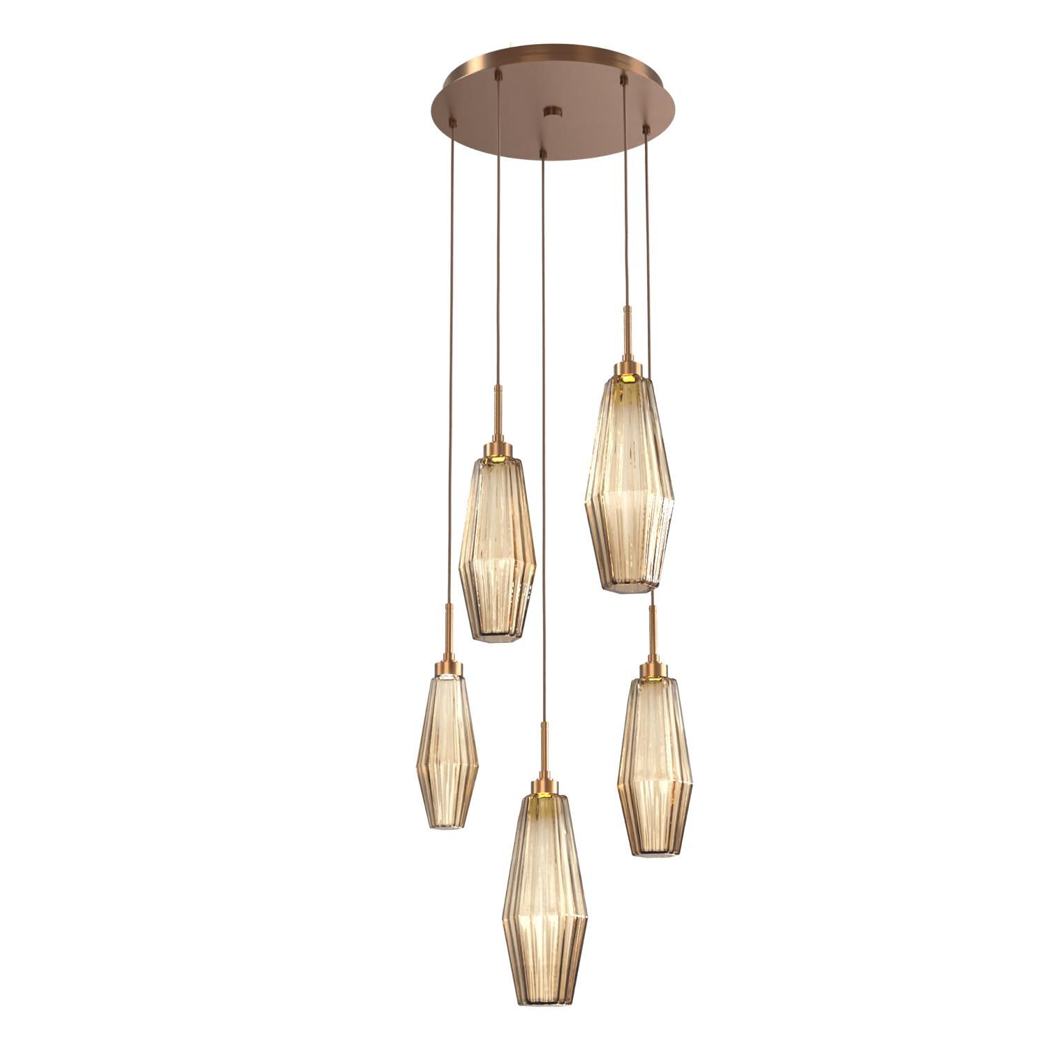 Aalto 19 Inch 5 Light LED Multi Light Pendant by Hammerton Studio